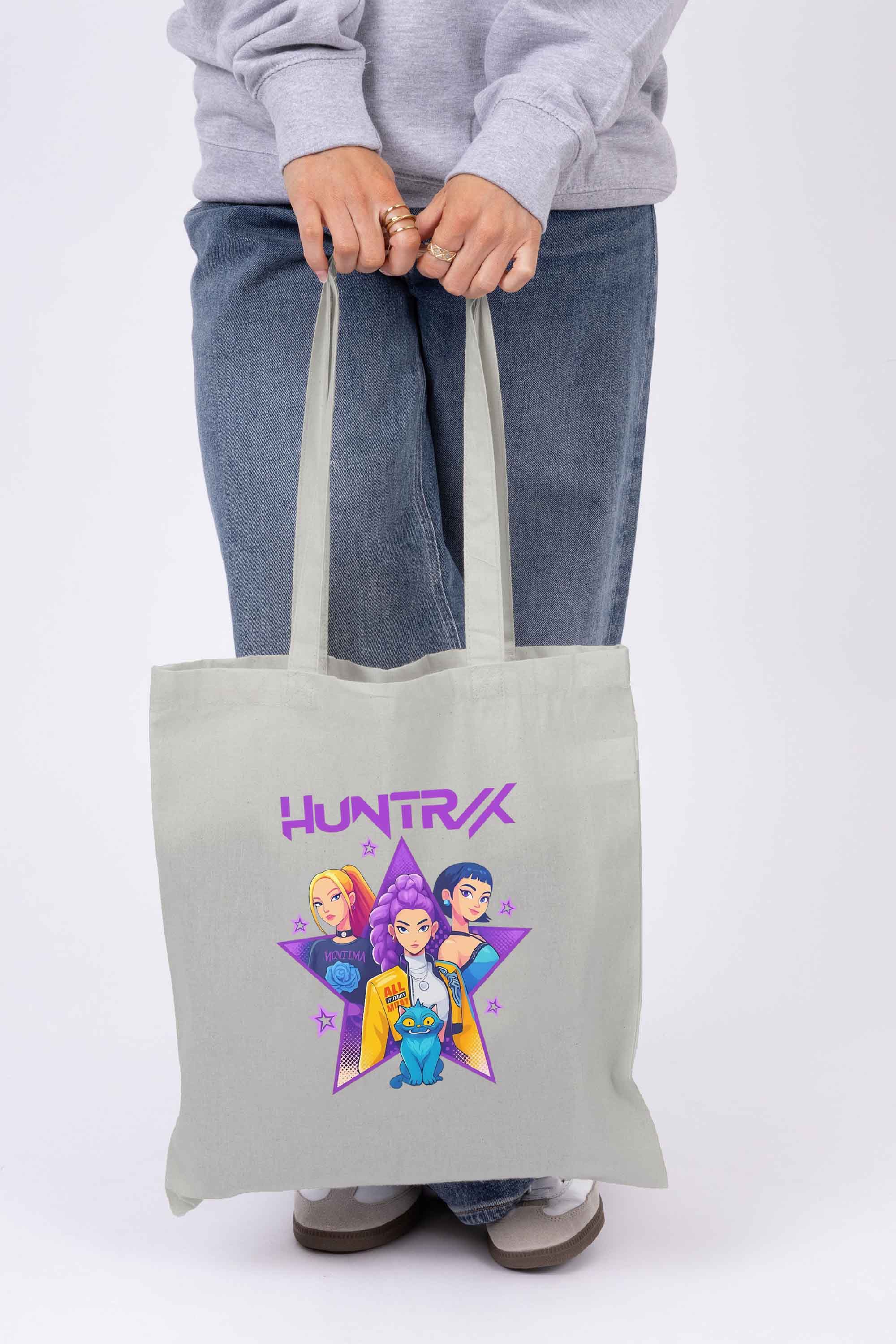 K-Pop Star Squad Graphic Printed Cotton Tote Bag