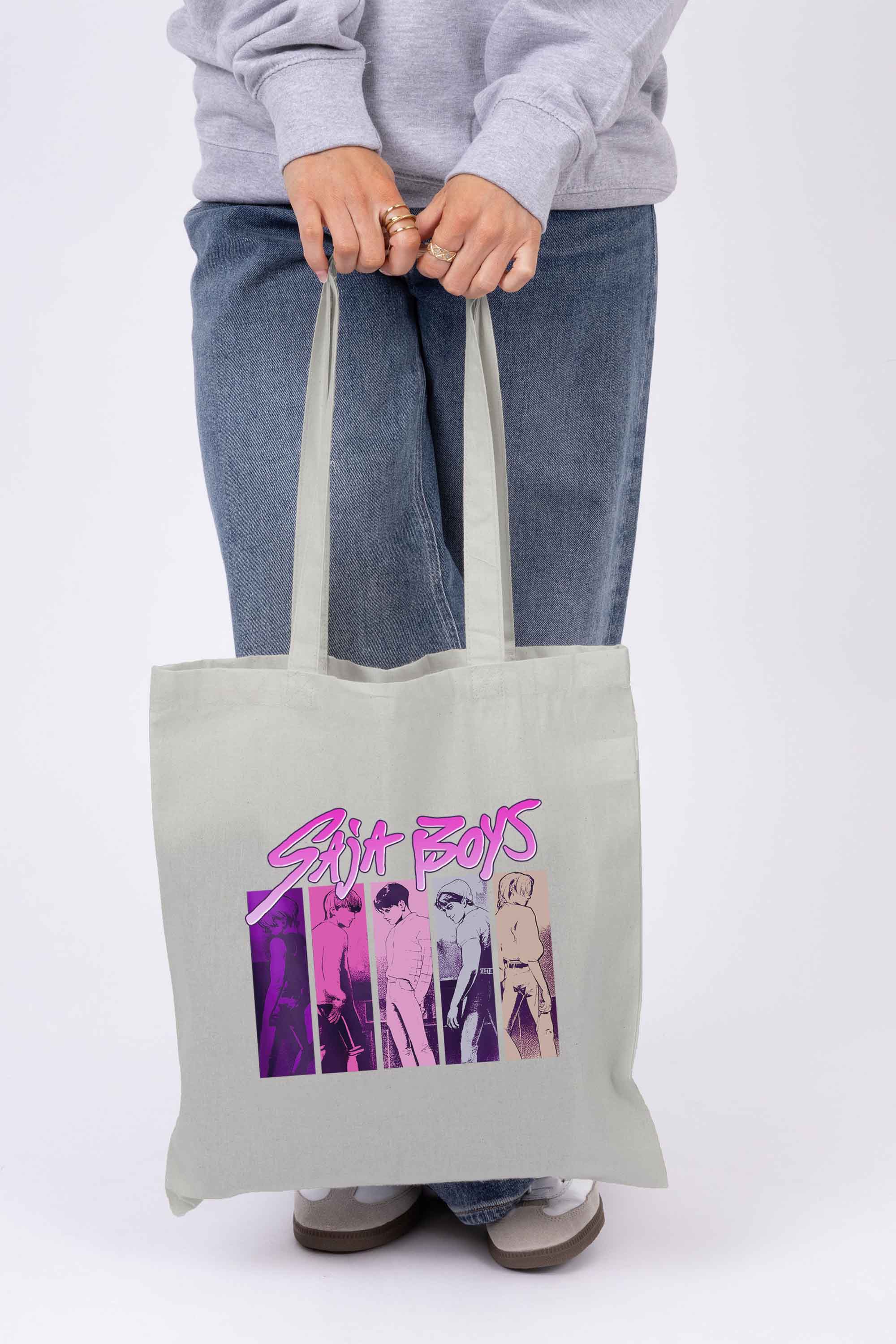 K-Pop Saja Boys Graphic Printed Cotton Tote Bag