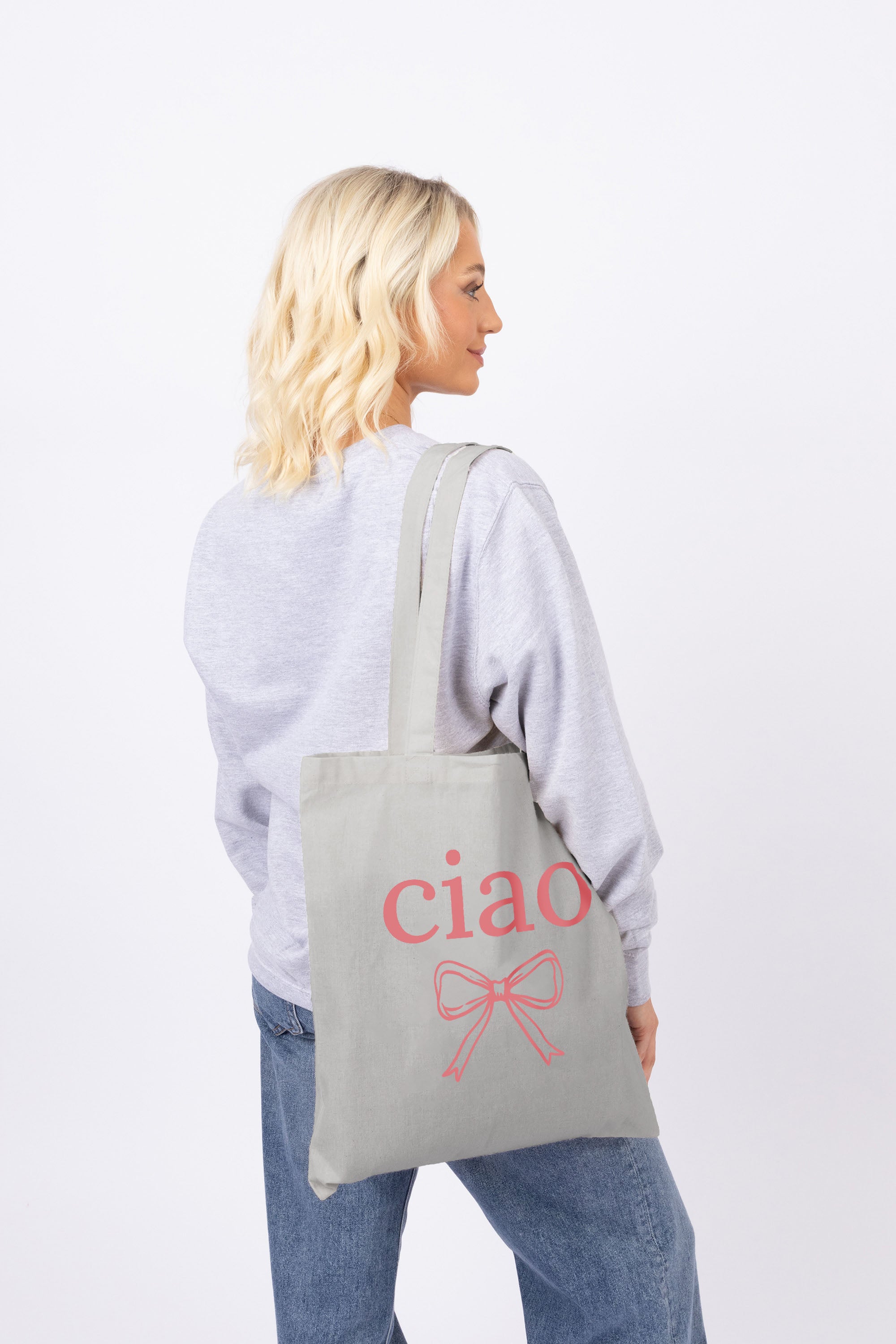 Ciao Bow Printed Tote Bag