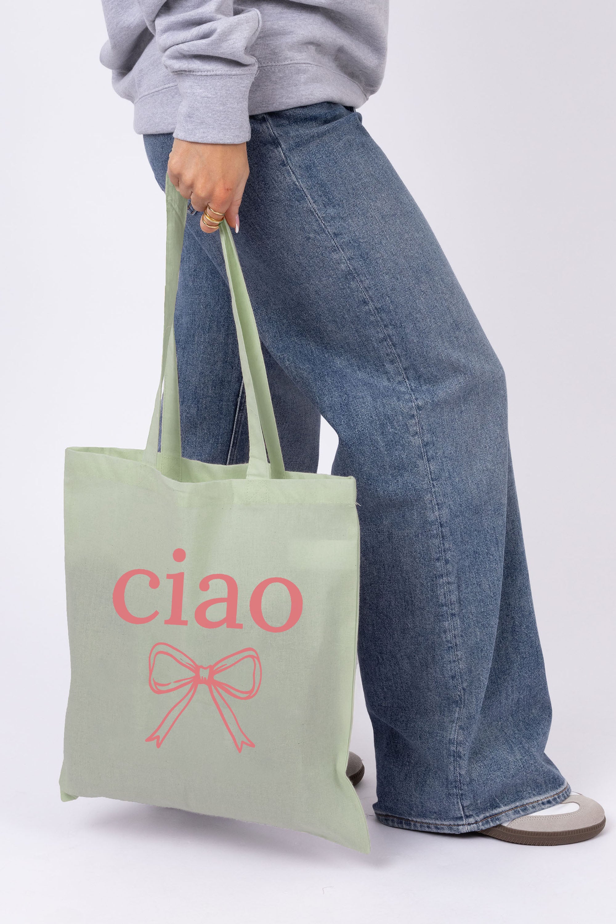 Ciao Bow Printed Tote Bag