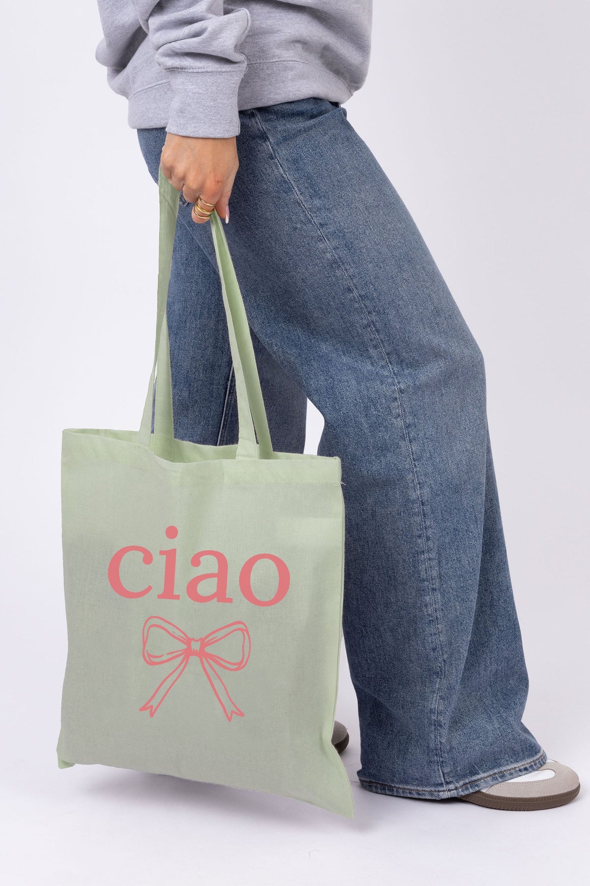 Ciao Bow Printed Tote Bag