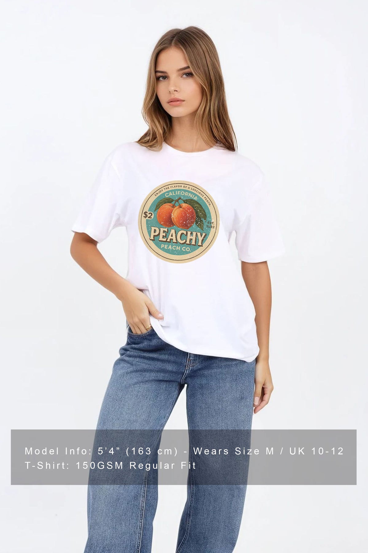 Regular Fit T-shirt in California Peachy Print
