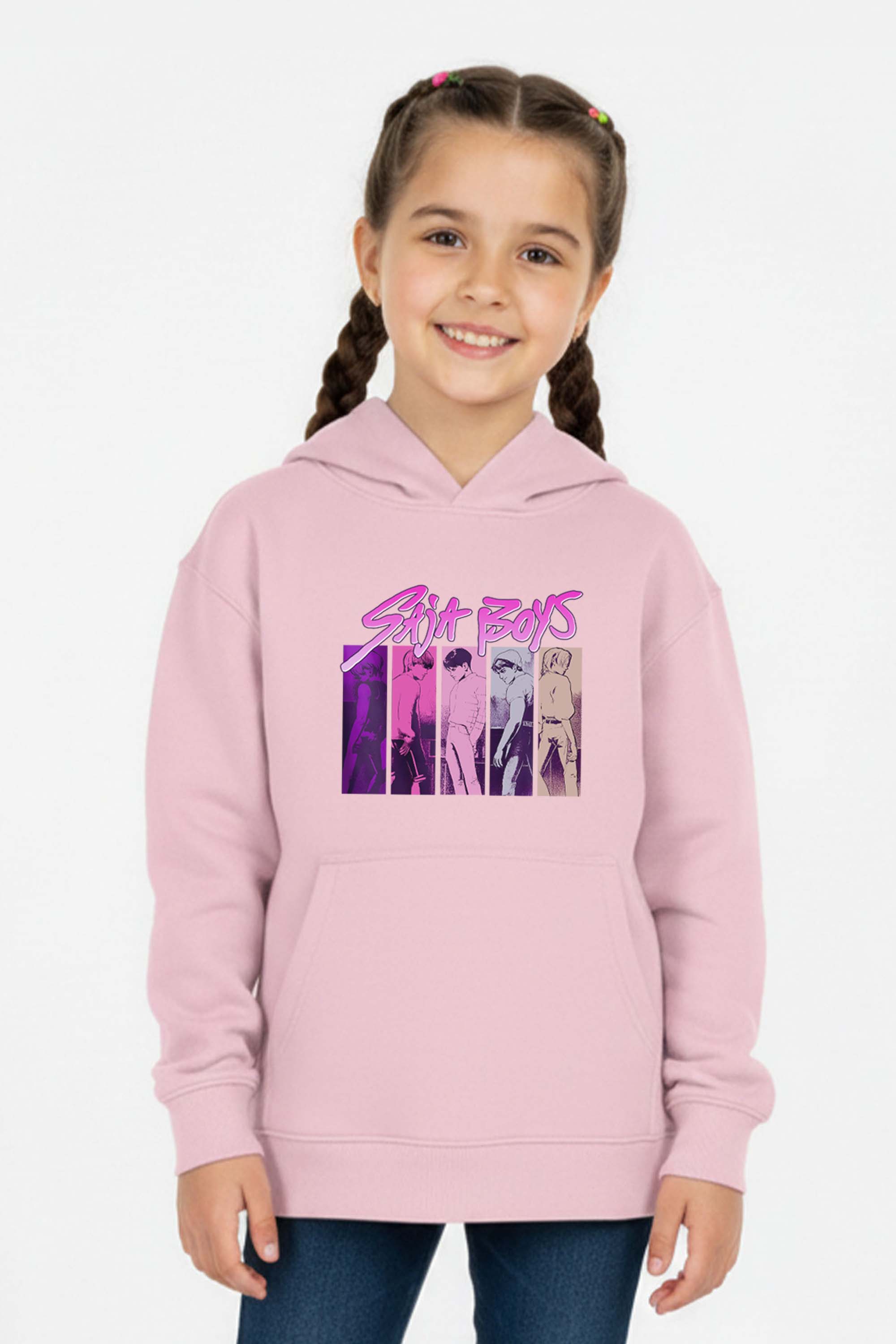 Kids K-Pop Saja Boys Graphic Printed Hoodie