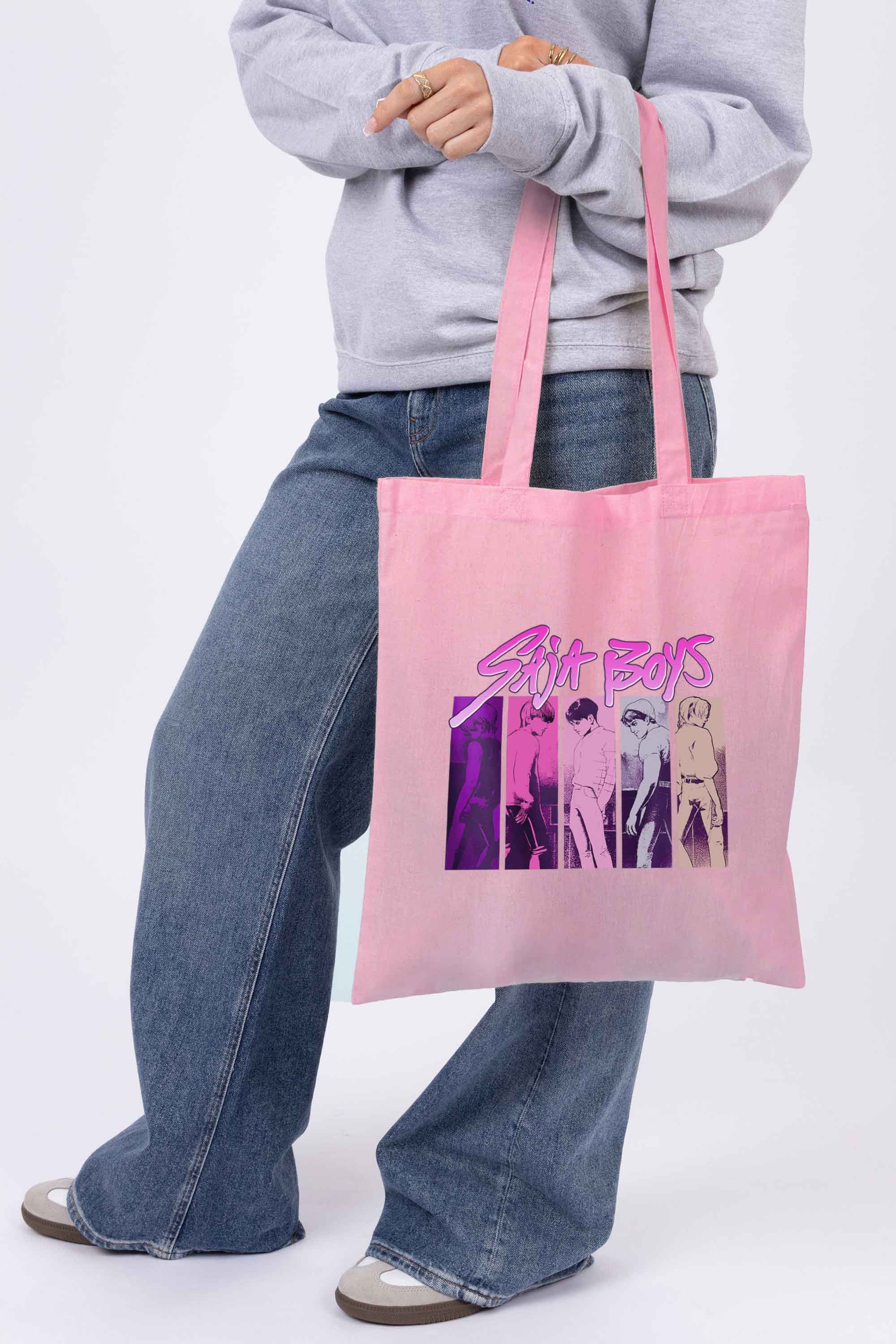 K-Pop Saja Boys Graphic Printed Cotton Tote Bag
