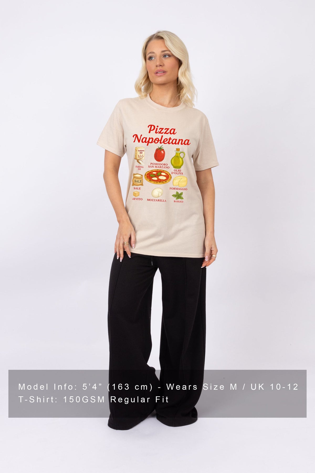 Regular Fit T-shirt in Pizza Napoletana Print