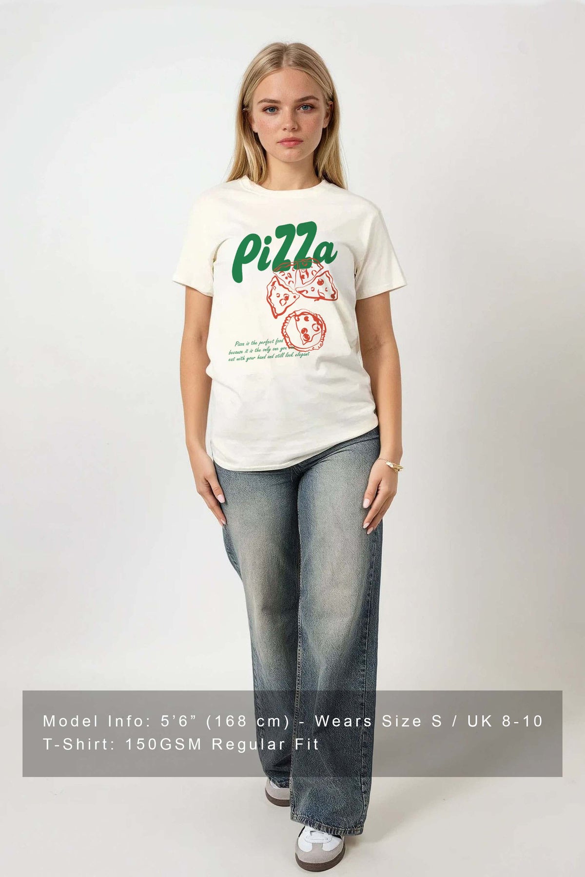 Regular Fit T-shirt in Pizza Print