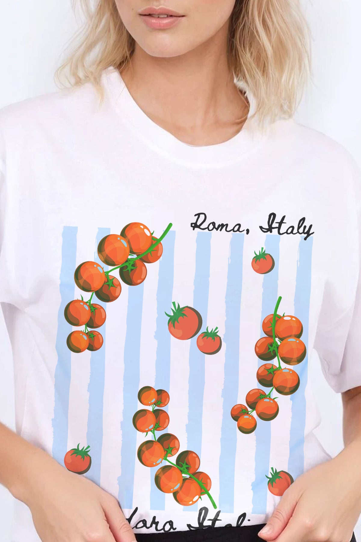 Regular Fit T-shirt in Tomatoes Italiano Print