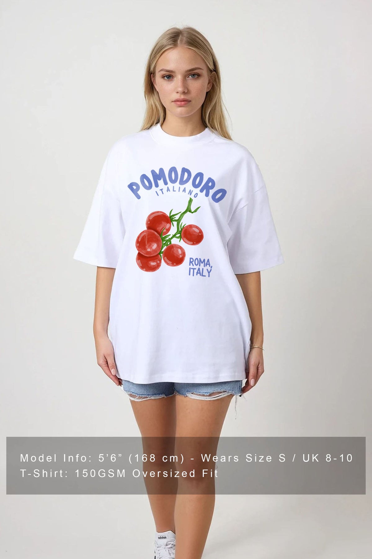 150GSM Oversized T-Shirt in Pomodoro Tomatoes Print