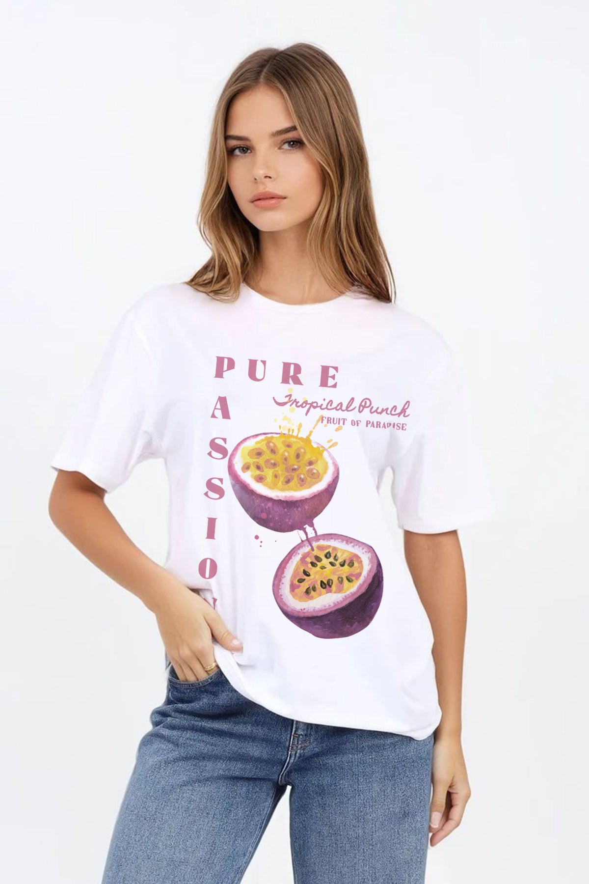 Regular Fit T-shirt in Pure Passion fruit Print