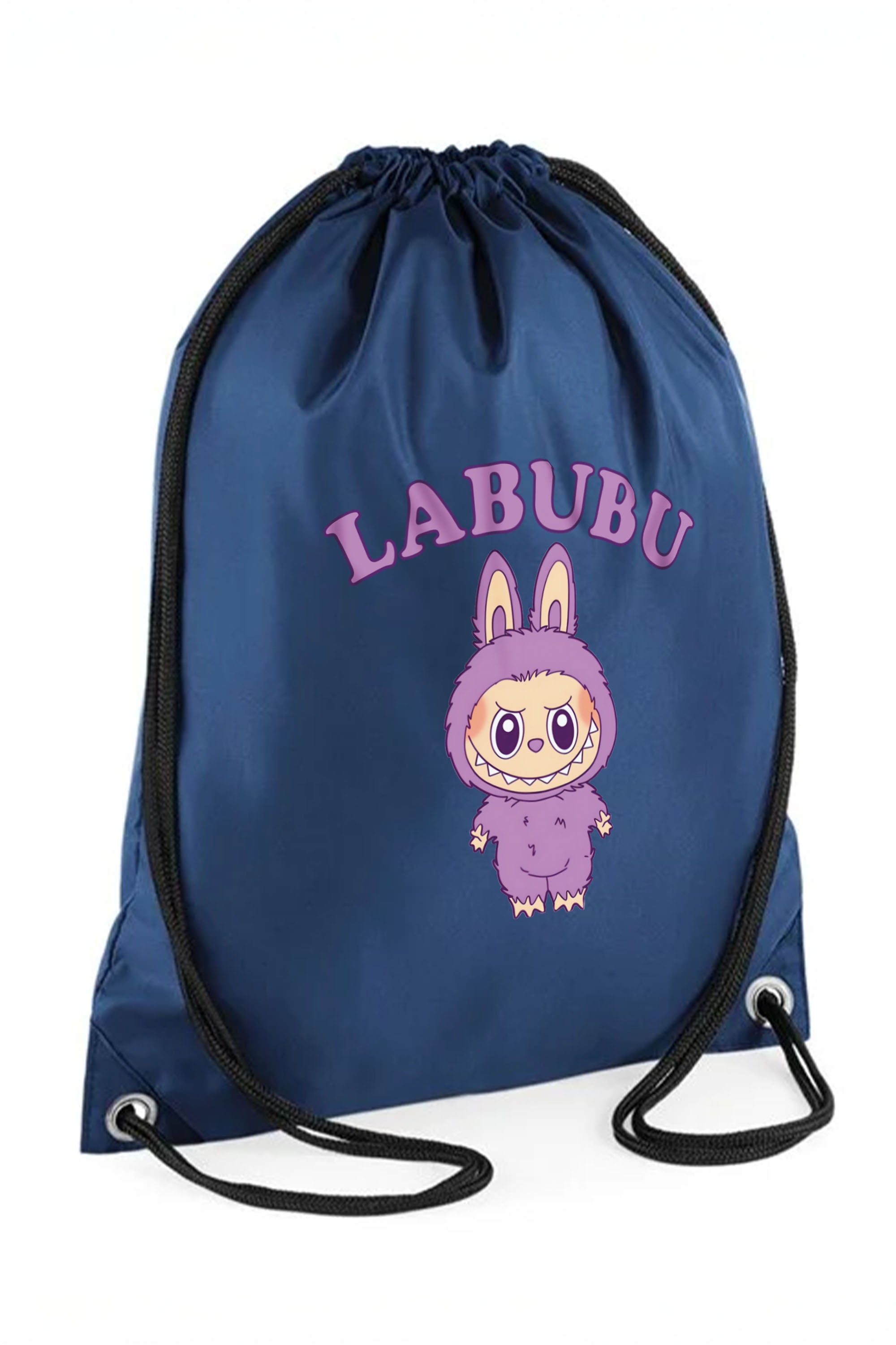 Purple Labubu Printed Water-Resistant Gymsac