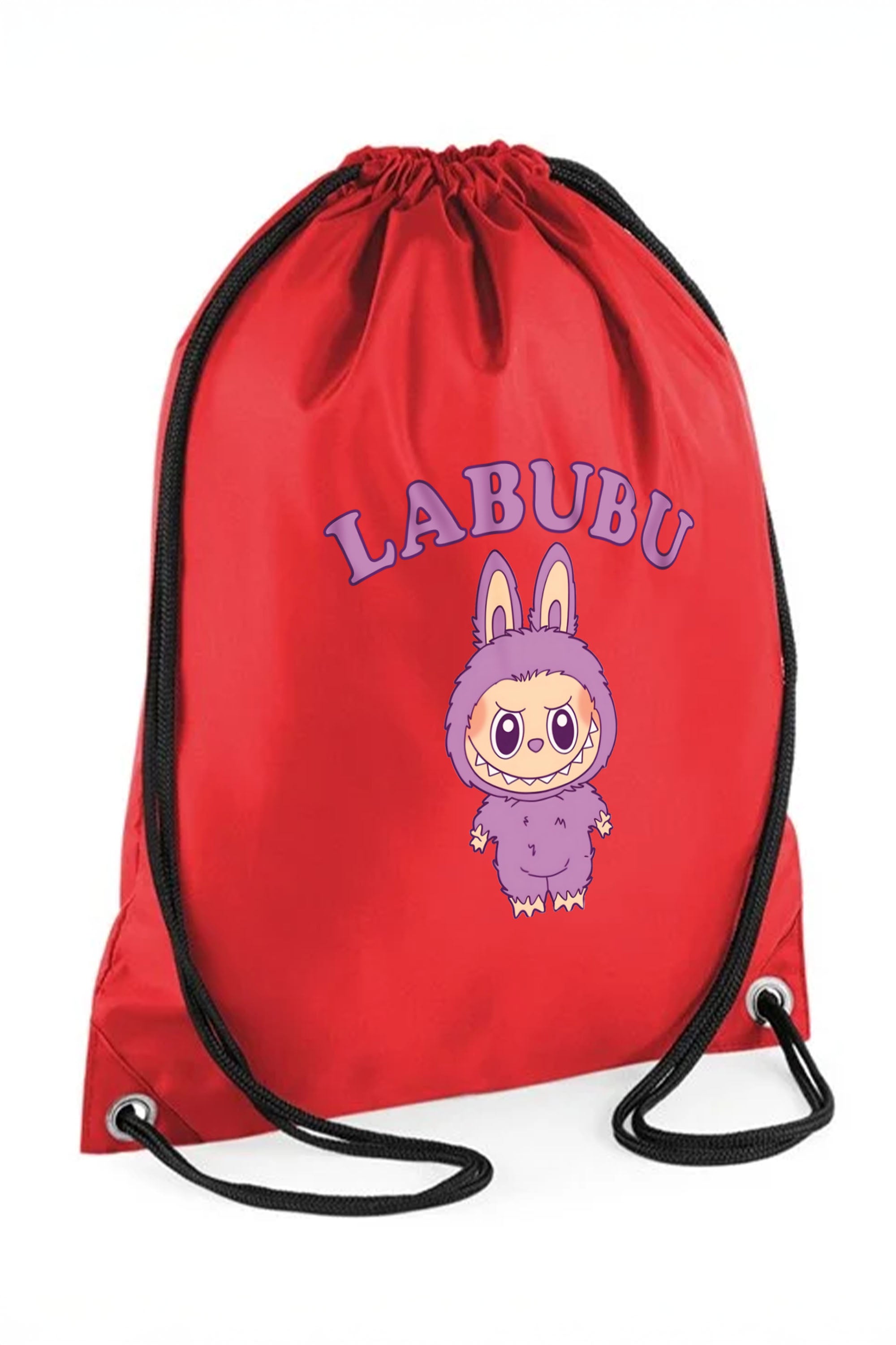 Purple Labubu Printed Water-Resistant Gymsac
