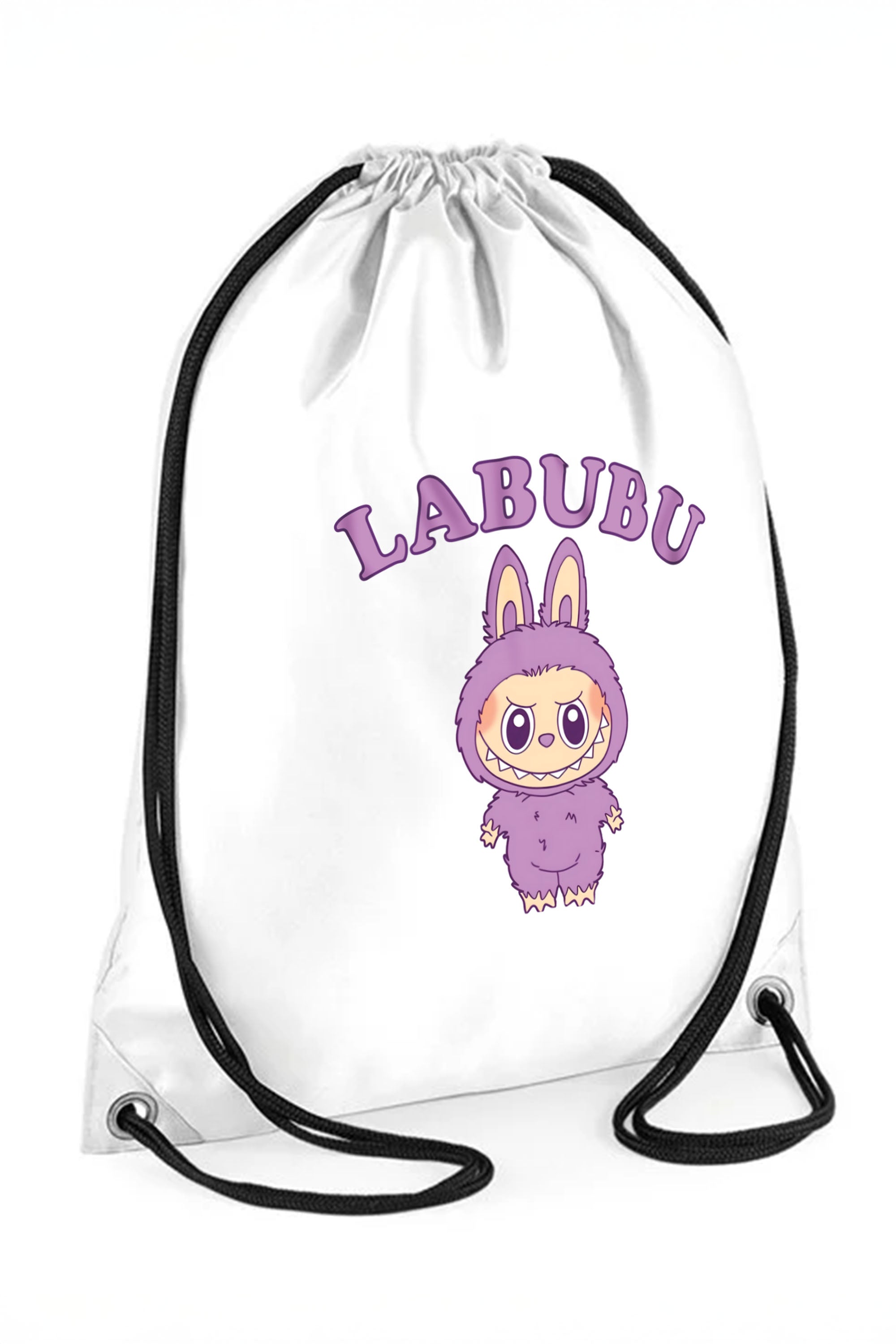 Purple Labubu Printed Water-Resistant Gymsac