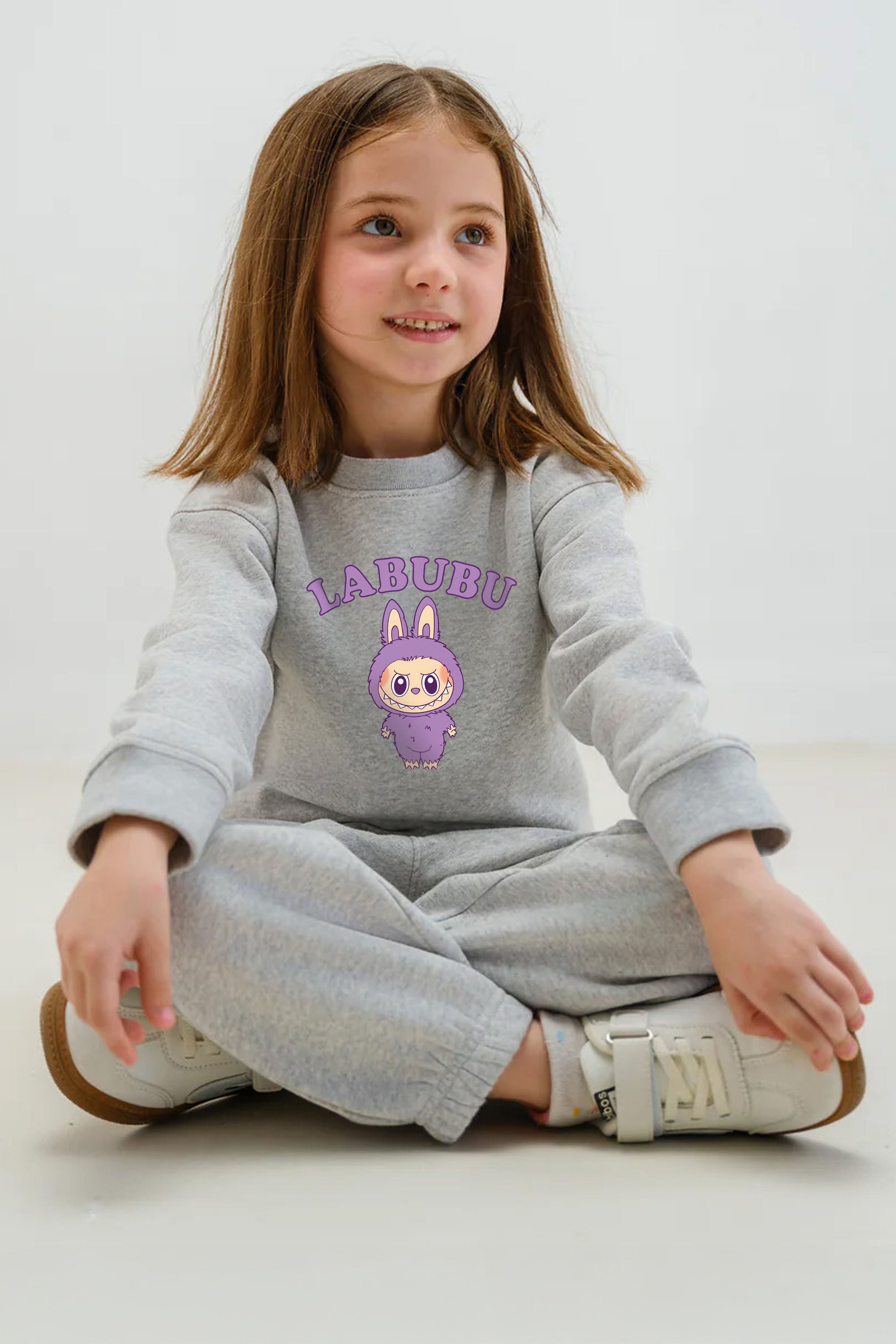 Kids Premium Purple Labubu Printed Sweatshirt (Pack of 5)