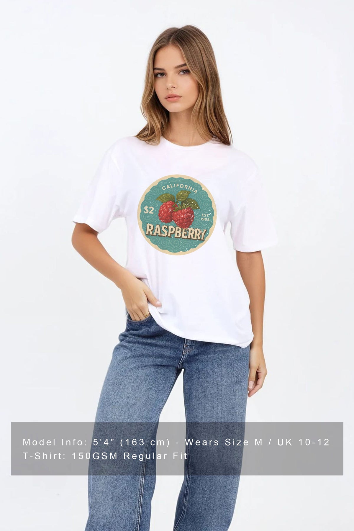 Regular Fit T-shirt in California Raspberry Print