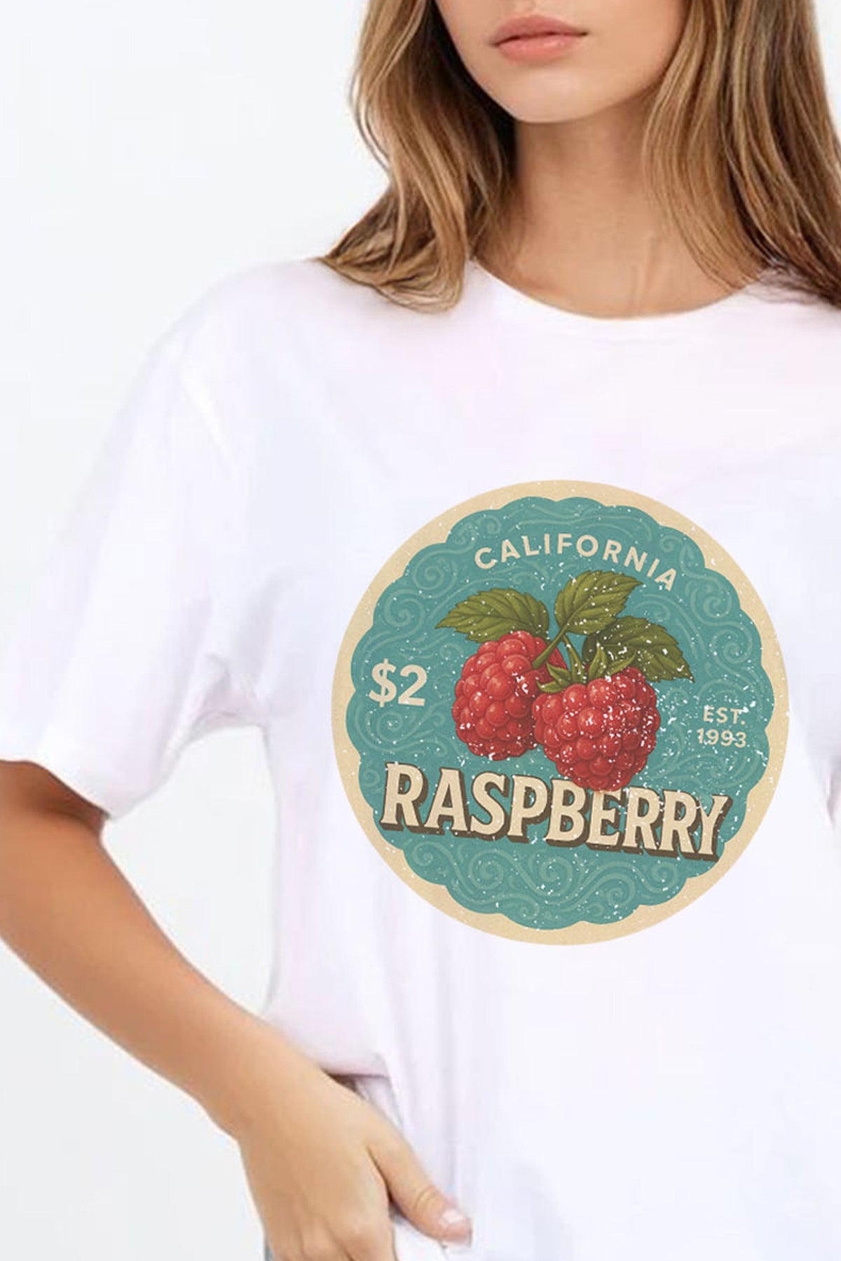 Regular Fit T-shirt in California Raspberry Print