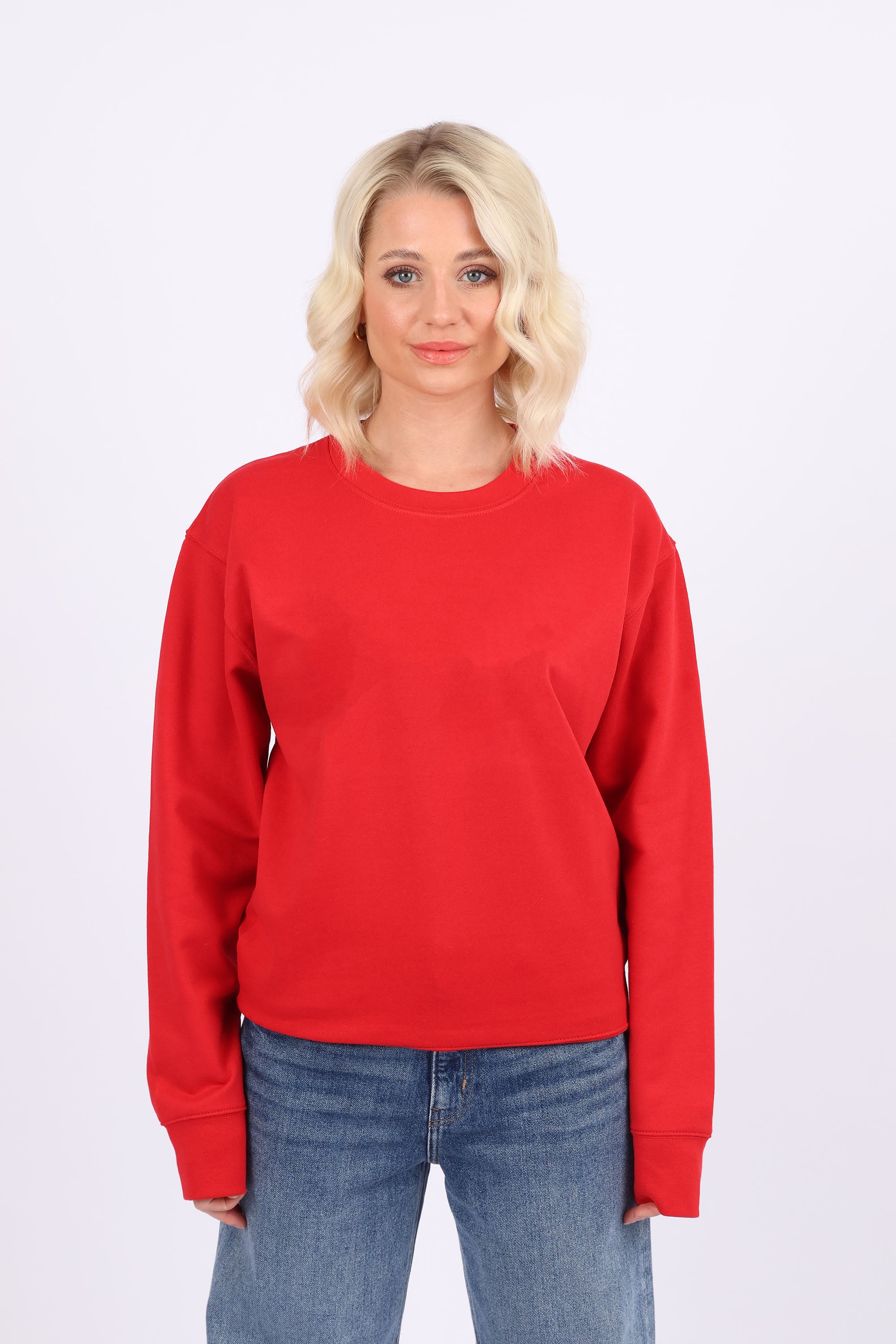 Basic Crew Neck Plain Sweatshirt
