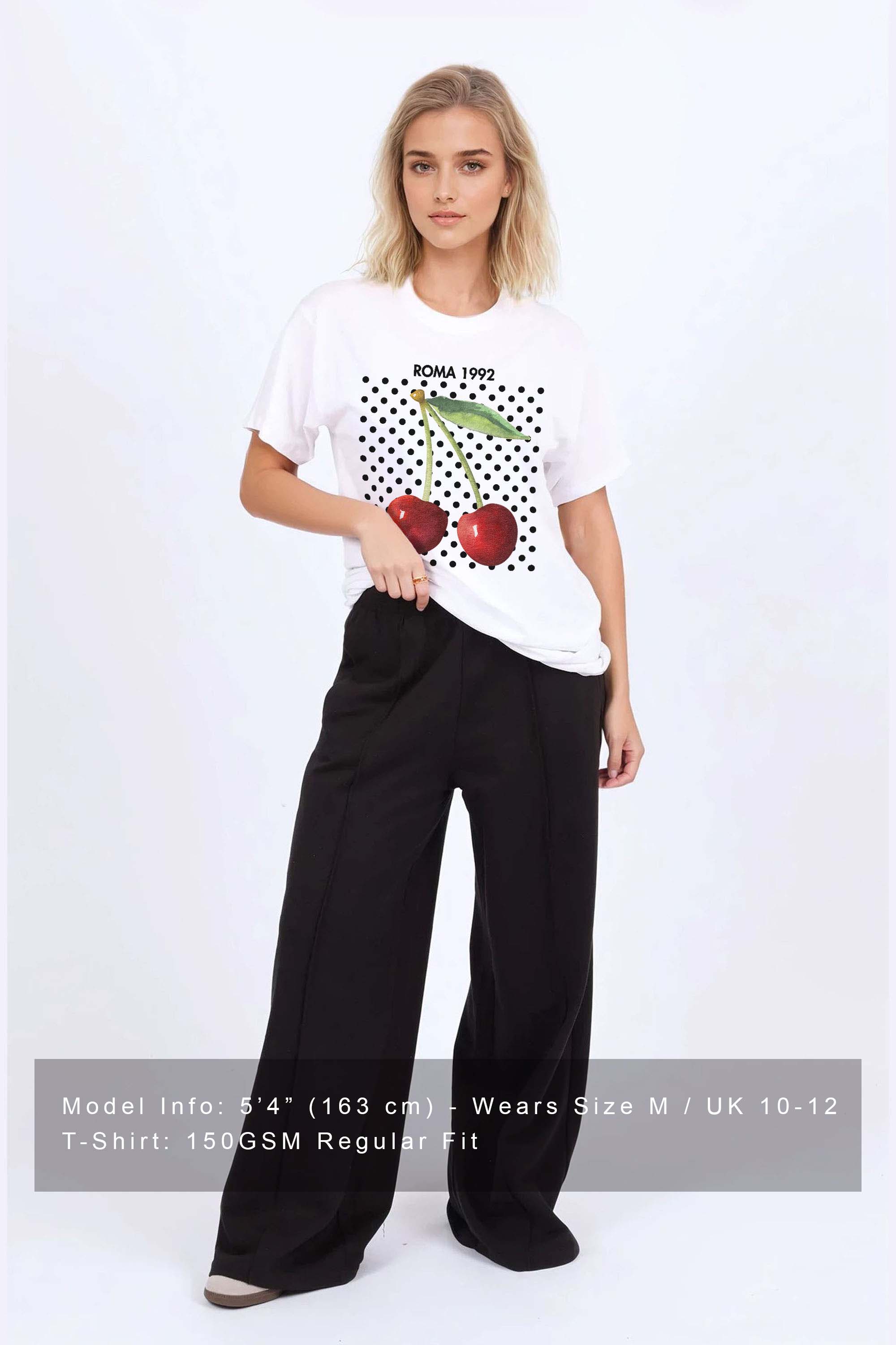 Regular Fit T-shirt in Roma Cherry Print