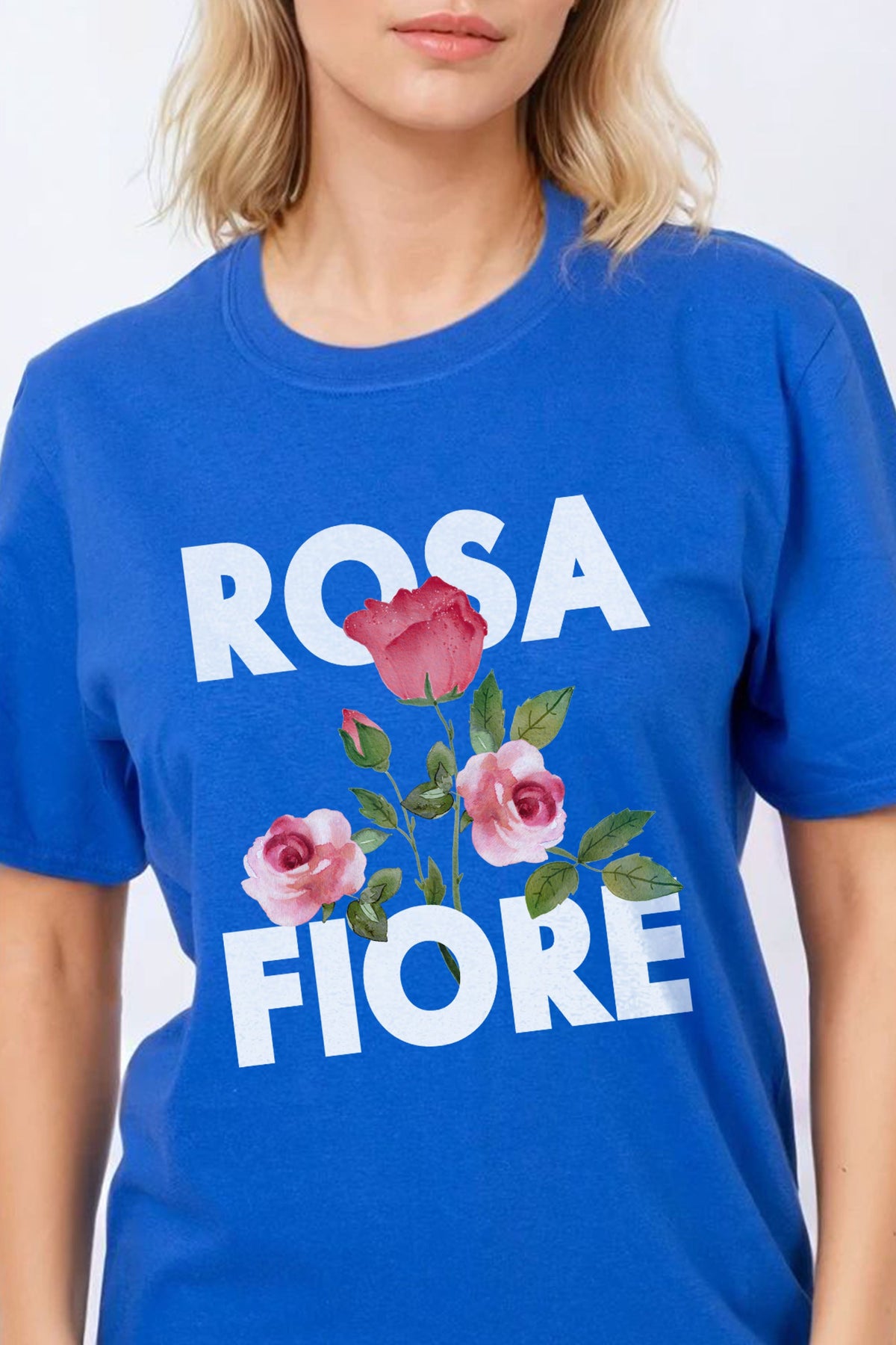 Regular Fit T-shirt in Rosa Fiore Floral Print