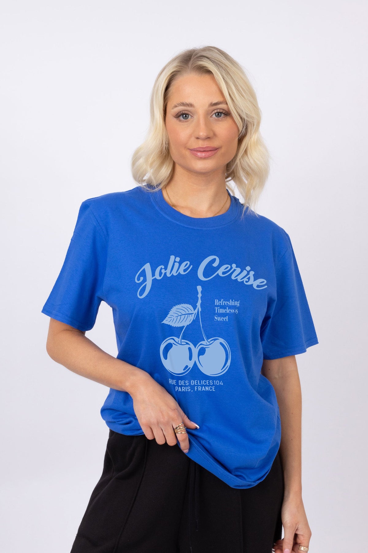 Jolie Cerise Cherry Printed T-Shirt