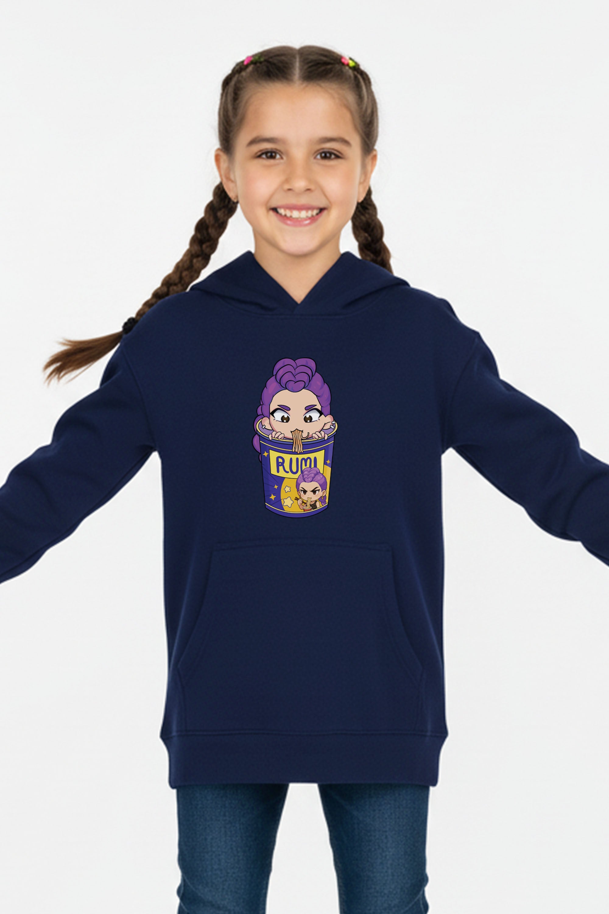 Kids Rumi Ramen Graphic Printed Hoodie