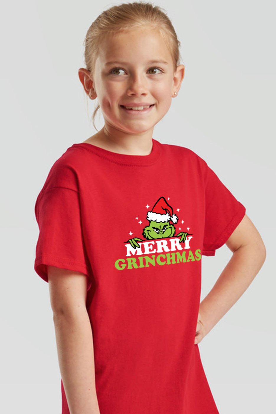 Kids Merry Grinchmas Christmas T-Shirt ( Pack of 5)