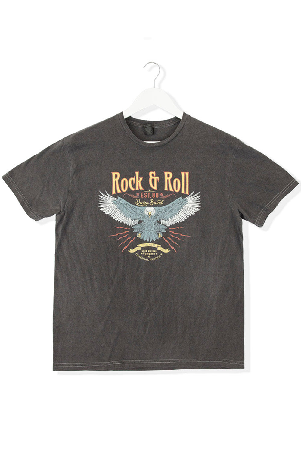 Rock n Roll Eagle Acid Wash T-Shirt