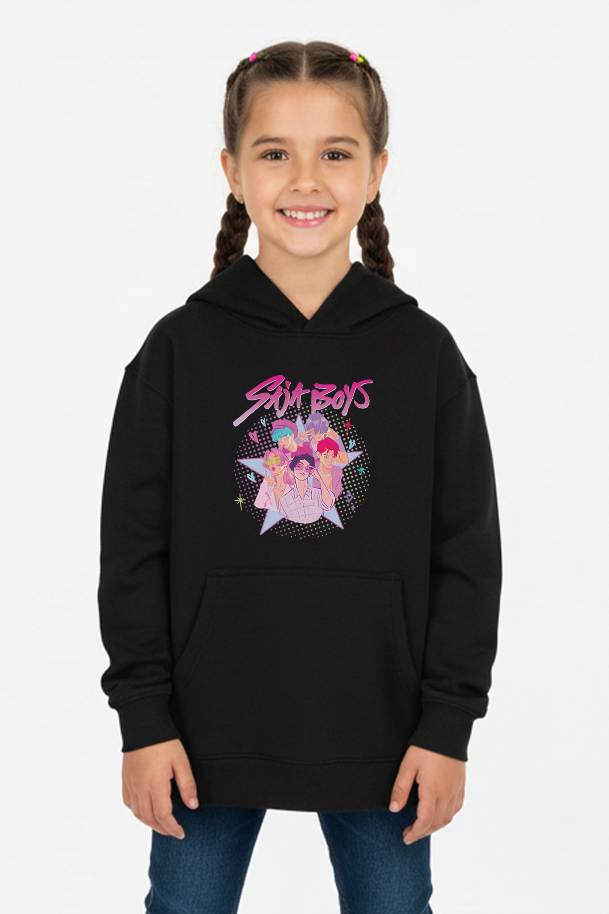 Kids Saja Boys Printed Hoodie