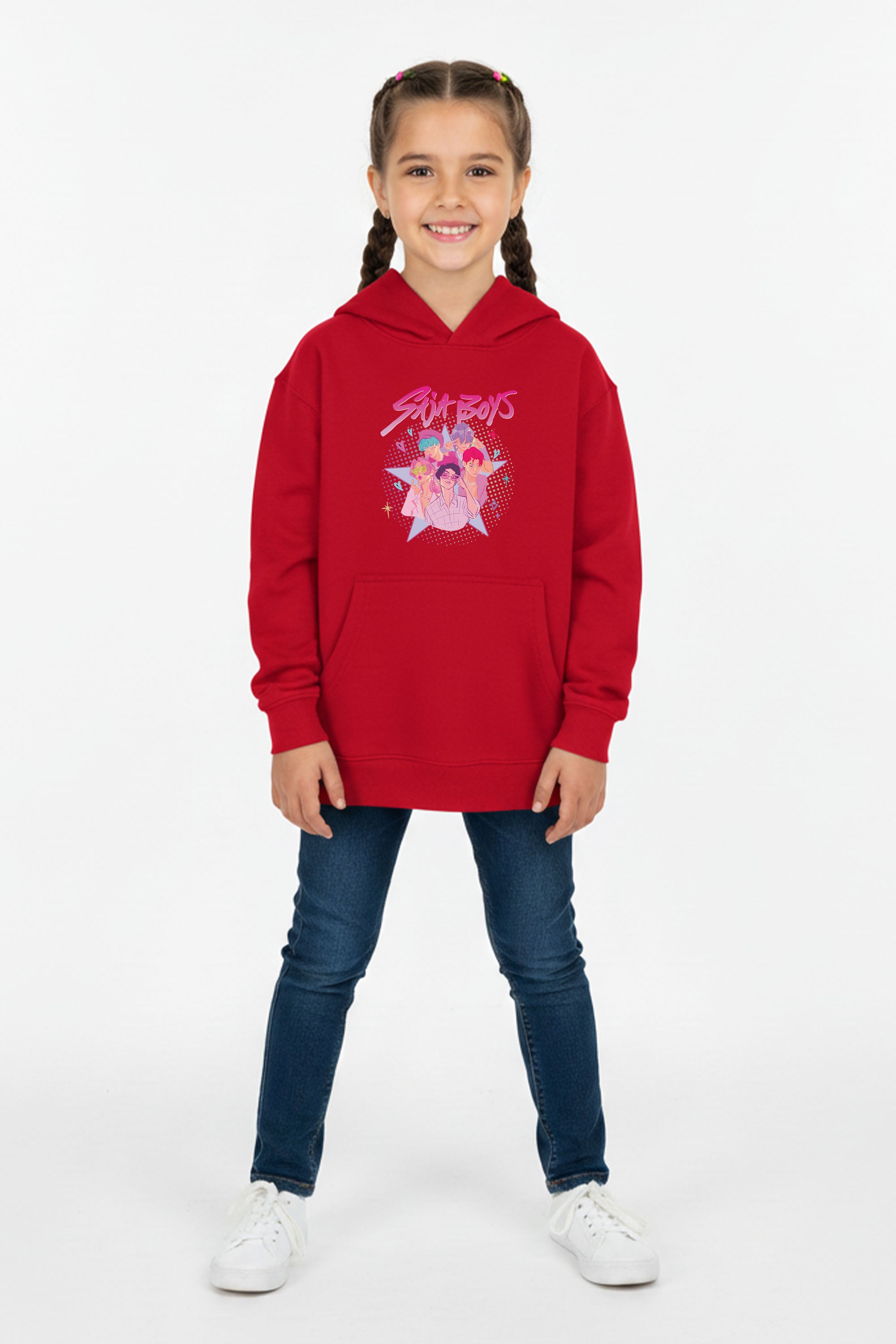 Kids Saja Boys Printed Hoodie