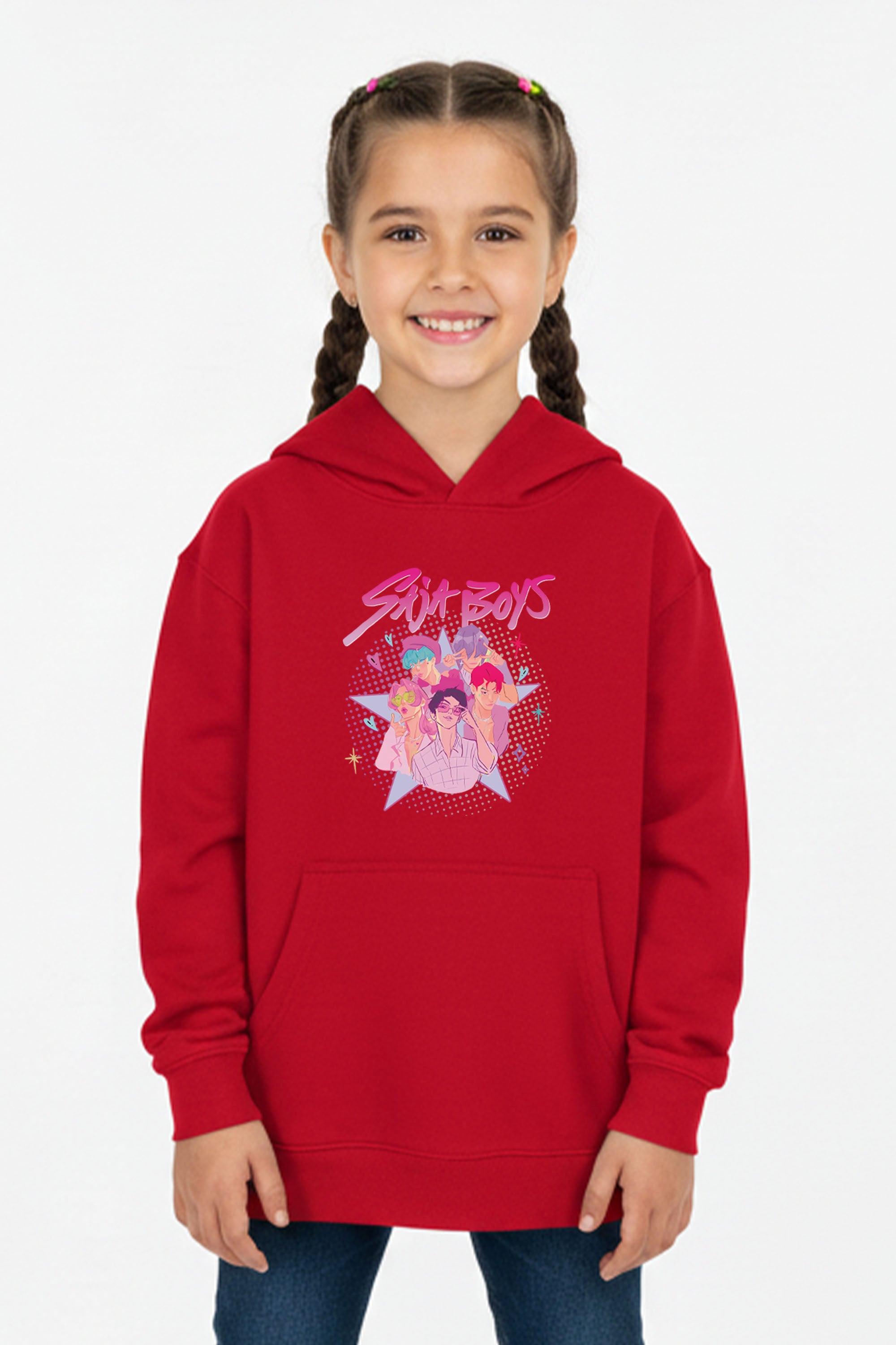 Kids Saja Boys Printed Hoodie
