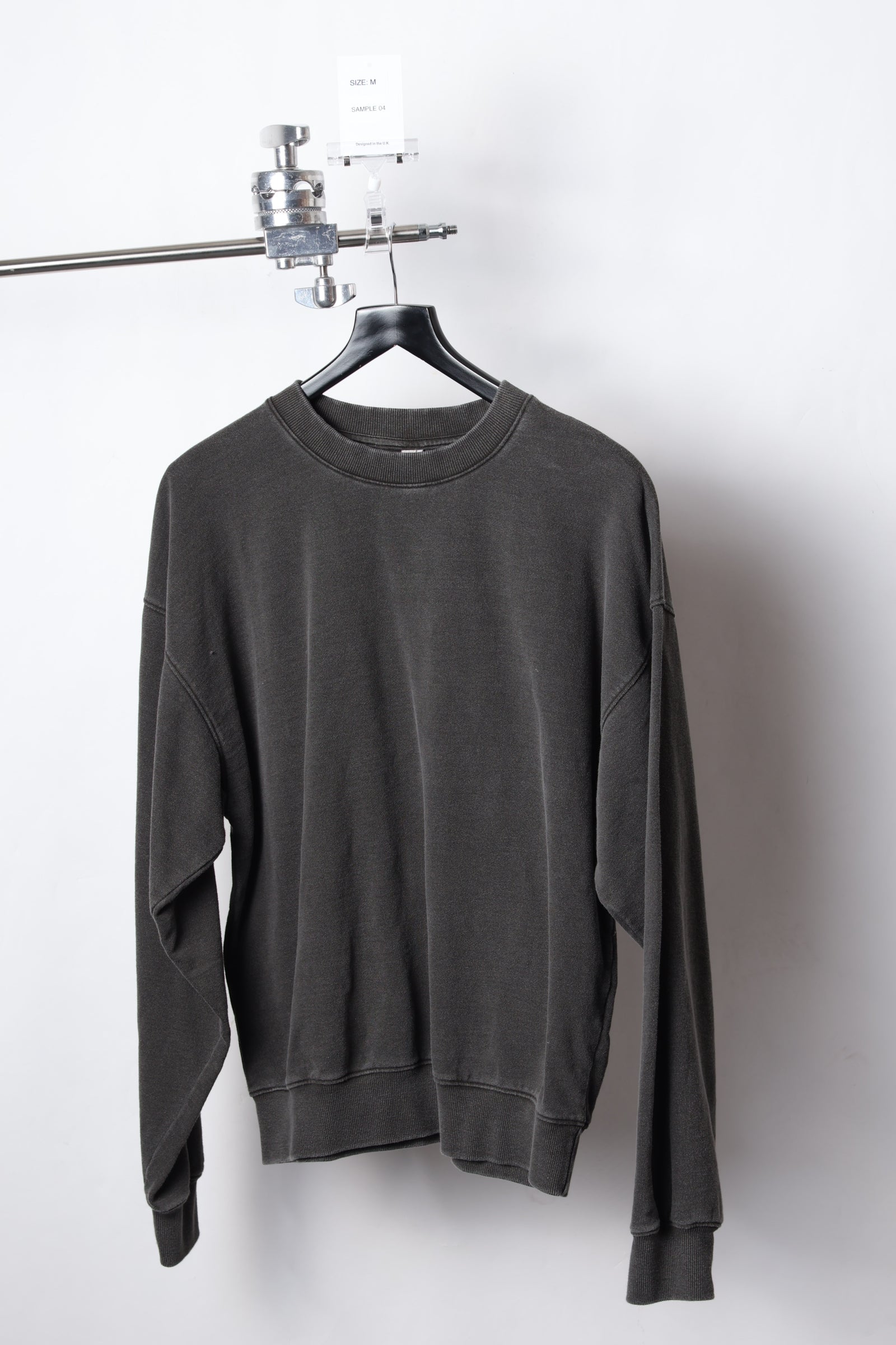 CHARCOAL WASHED SWEATSHIRT (SIZE M) - SAMPLE