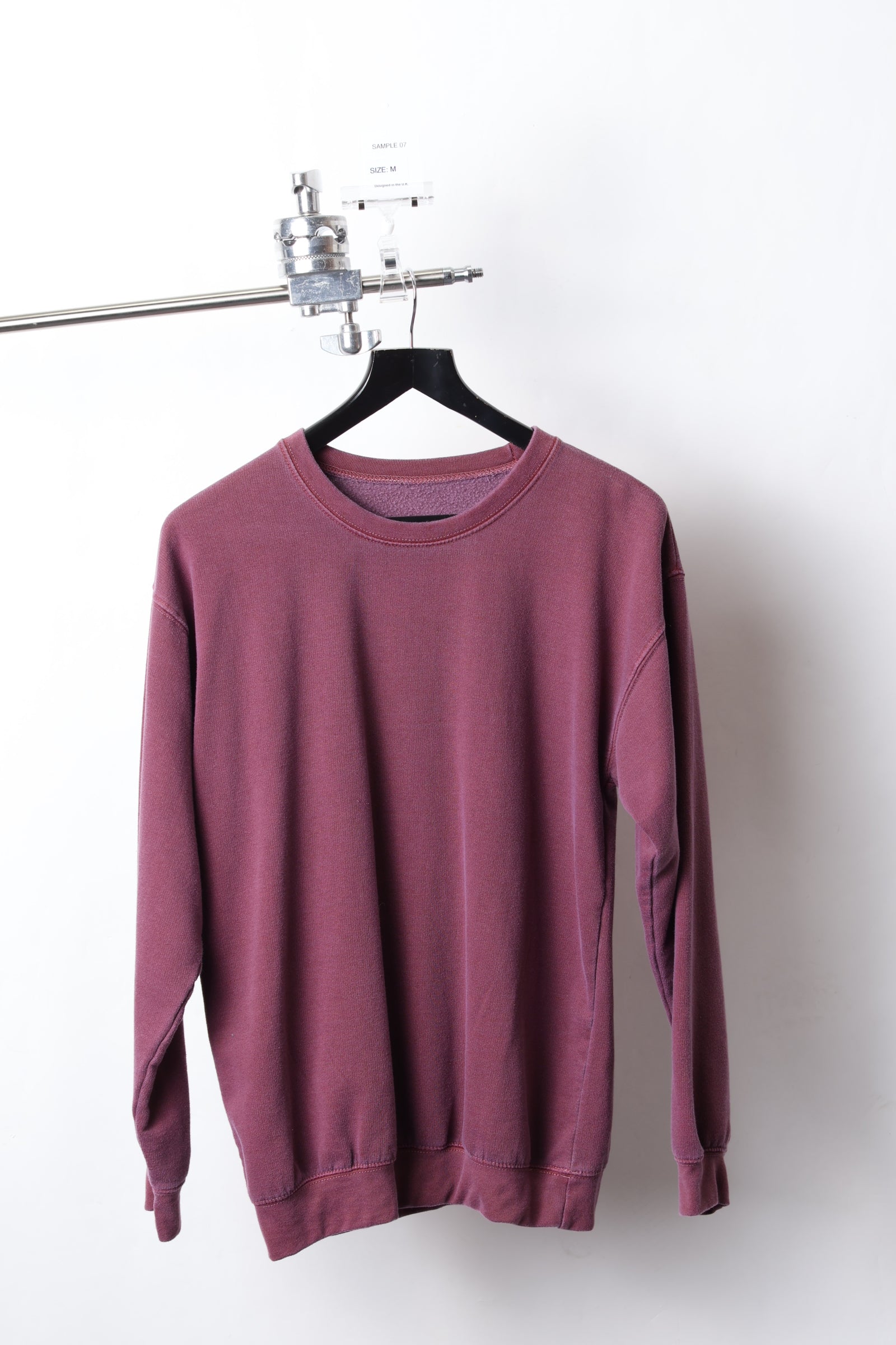 VINTAGE BURGUNDY WASHED SWEATSHIRT (SIZE M) - SAMPLE
