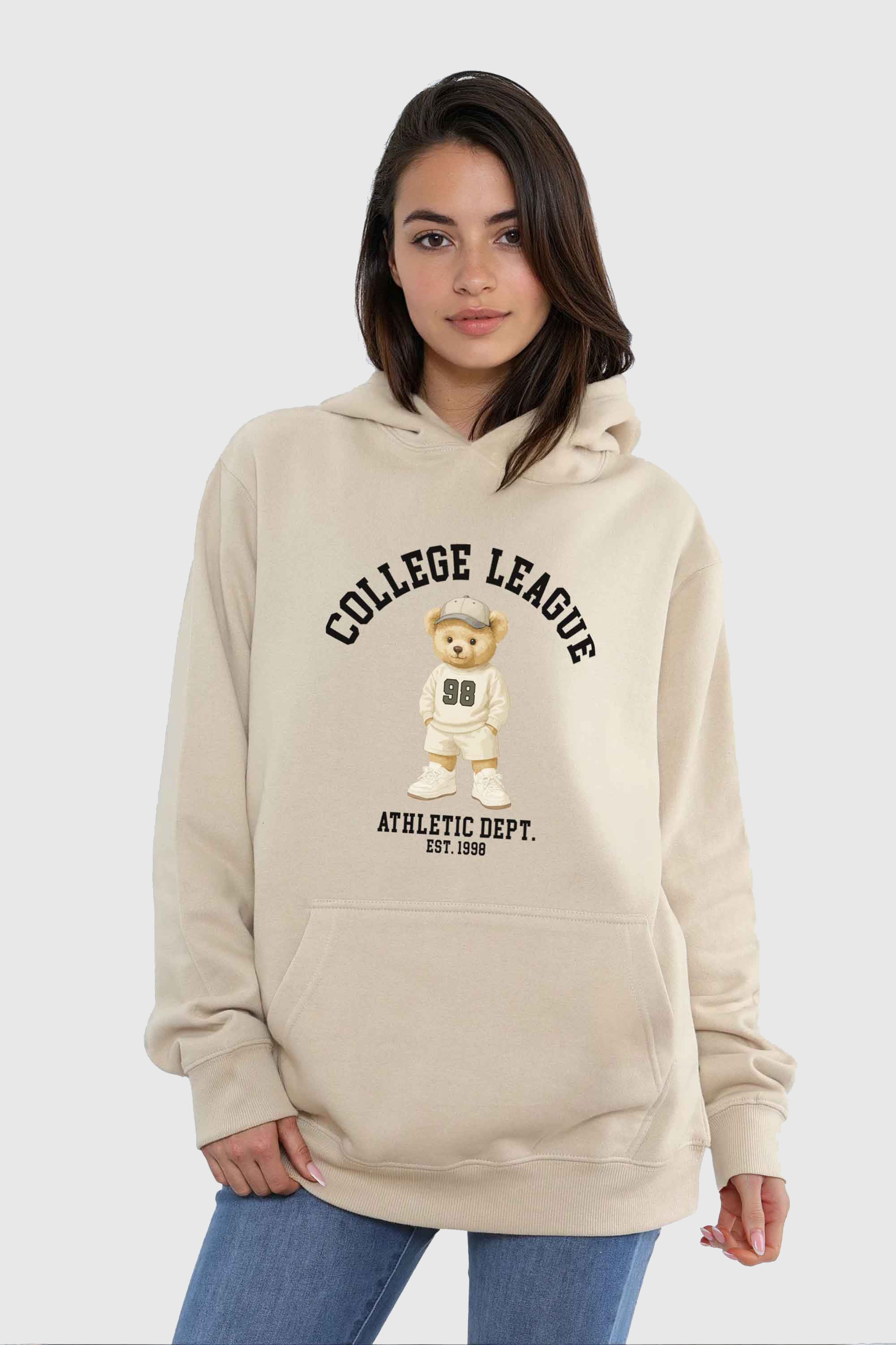 Unisex 280GSM Blended College League Teddy Athletic Printed Hoodie