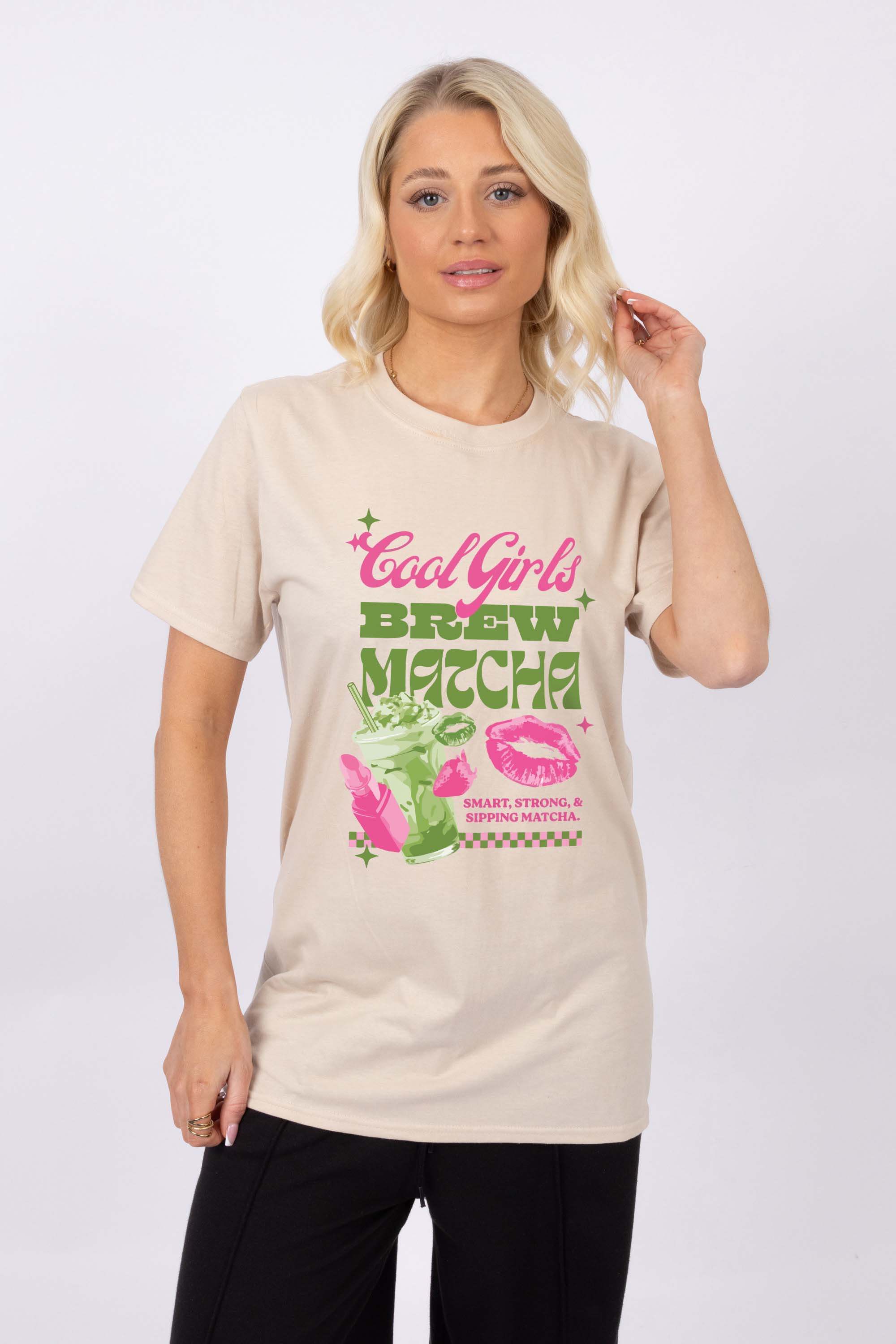 Cool Girls Brew Matcha Printed T-Shirt