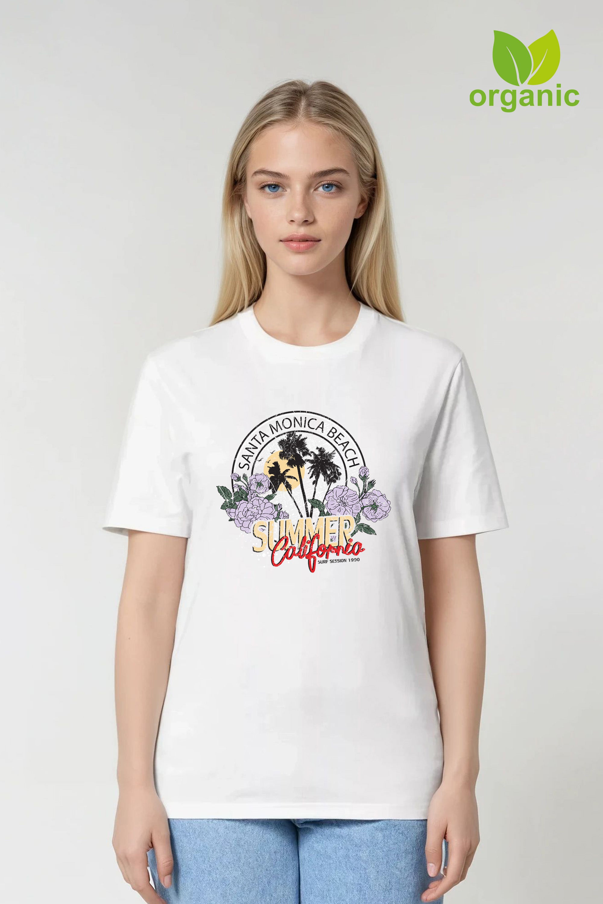 Santa Monica Beach California Organic T-Shirt (Pack of 4)