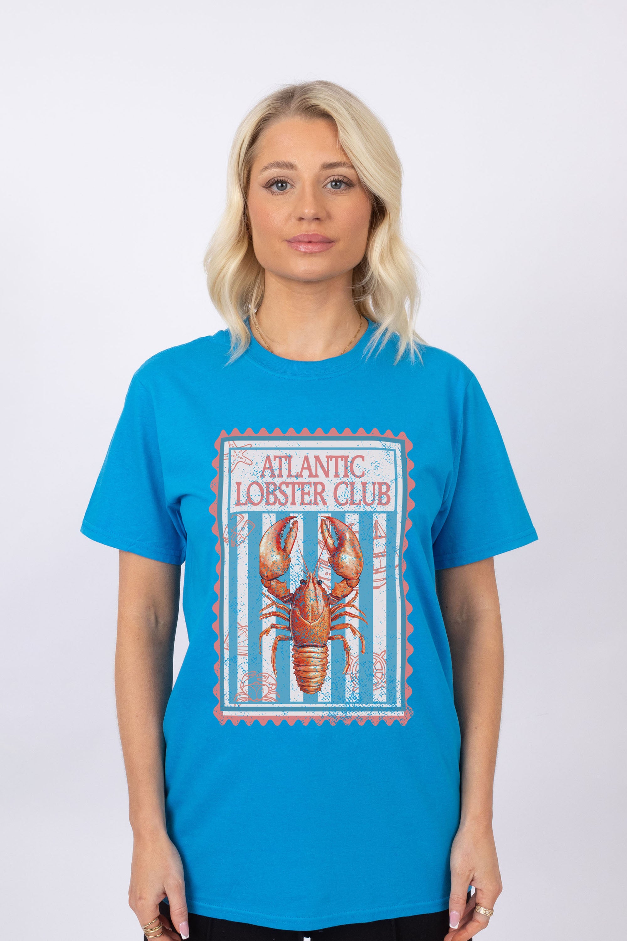 Atlantic Lobster Club Seafood Printed T-Shirt