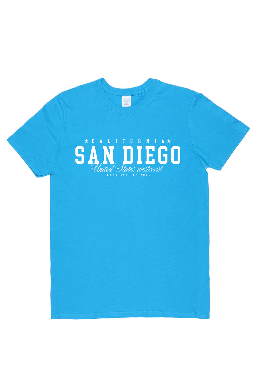 San Diego T Shirt in Sapphire Blue Custom Packs Missi Clothing