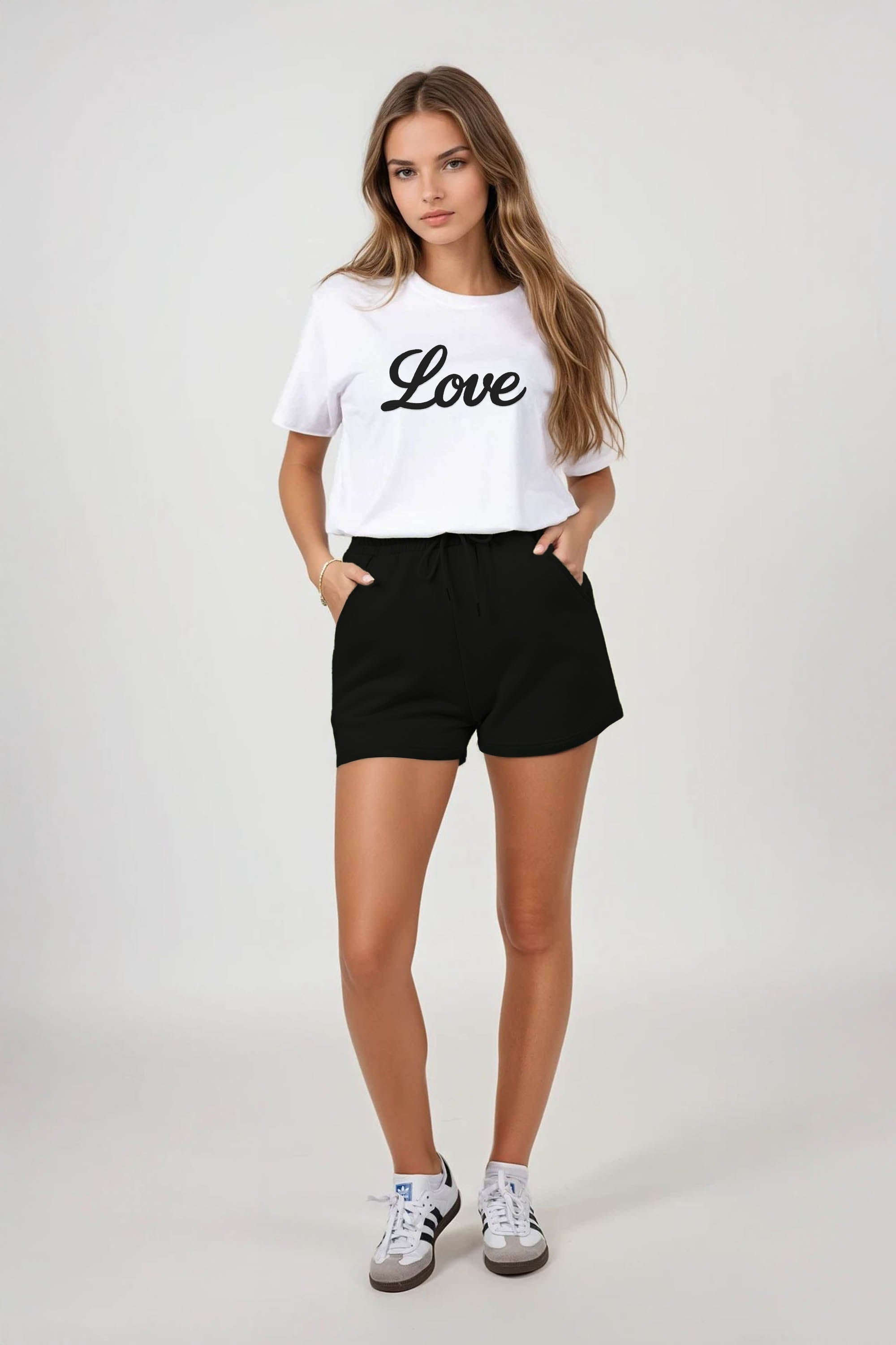 Regular Fit T-Shirt & LSF Short Sets In Love Print (Pack of 4 sets)