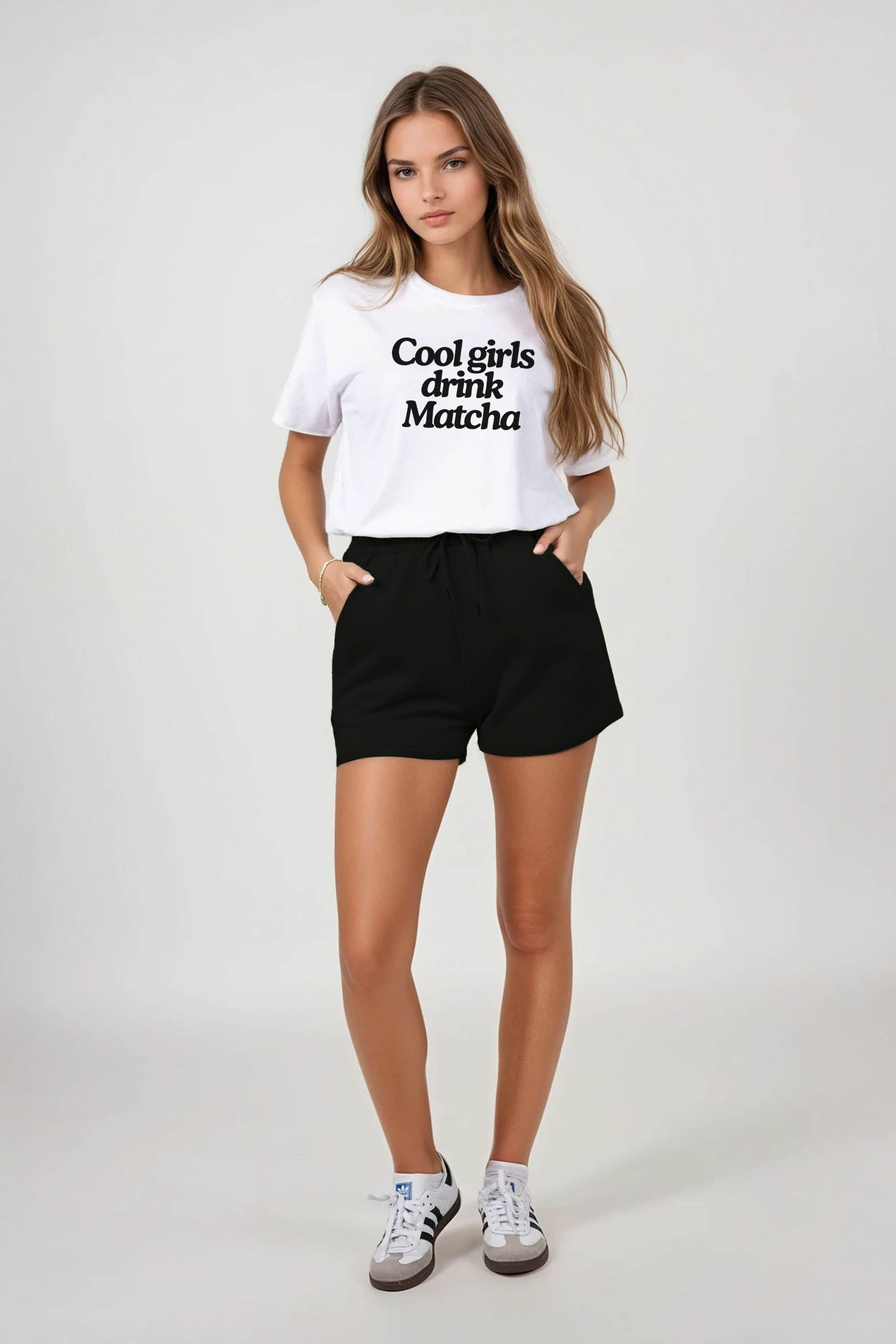 Regular Fit T-shirt LSF Short Sets In Cool Girls Drinks Matcha (Pack of 4 Sets)