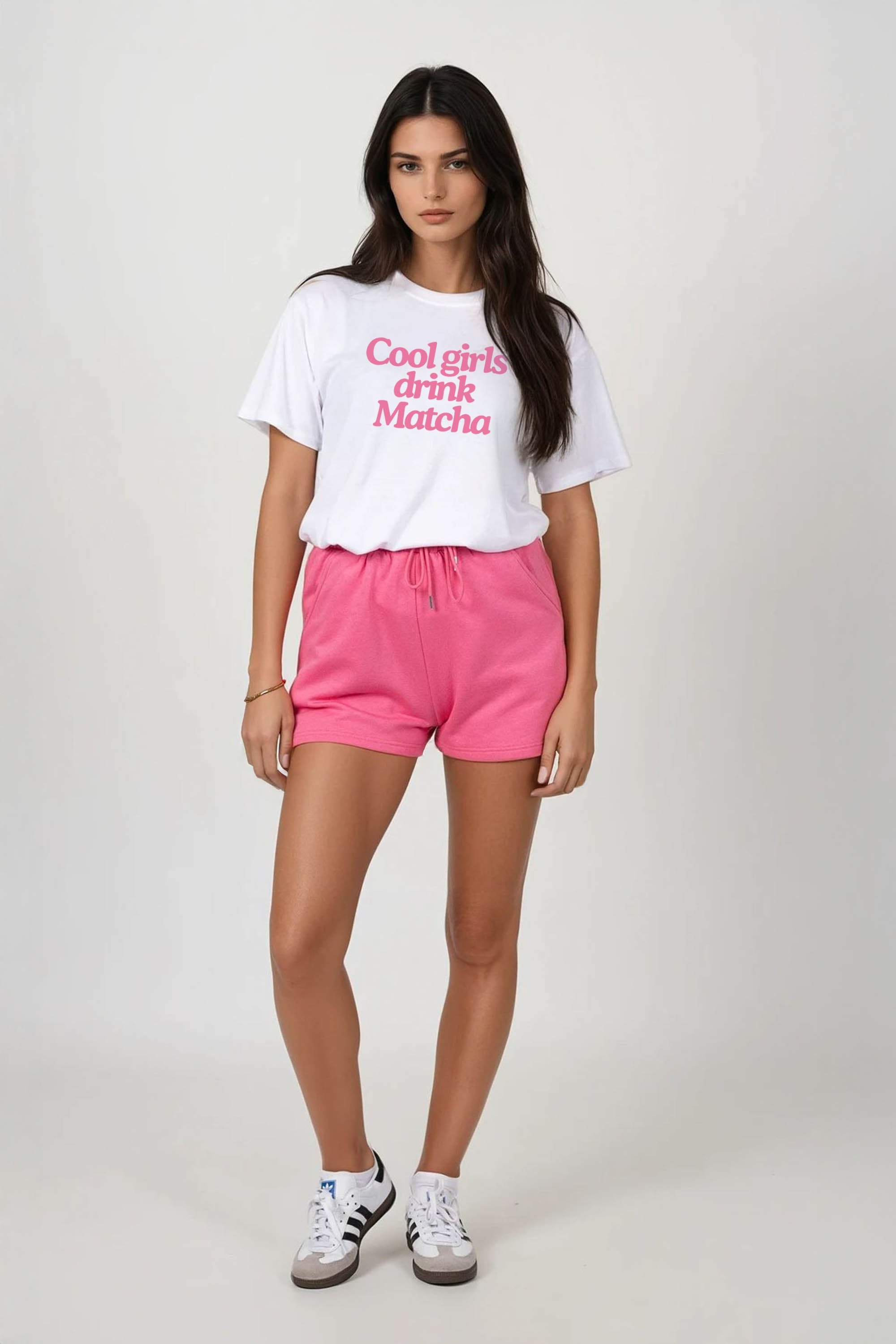 Regular Fit T-shirt LSF Short Sets In Cool Girls Drinks Matcha (Pack of 4 Sets)
