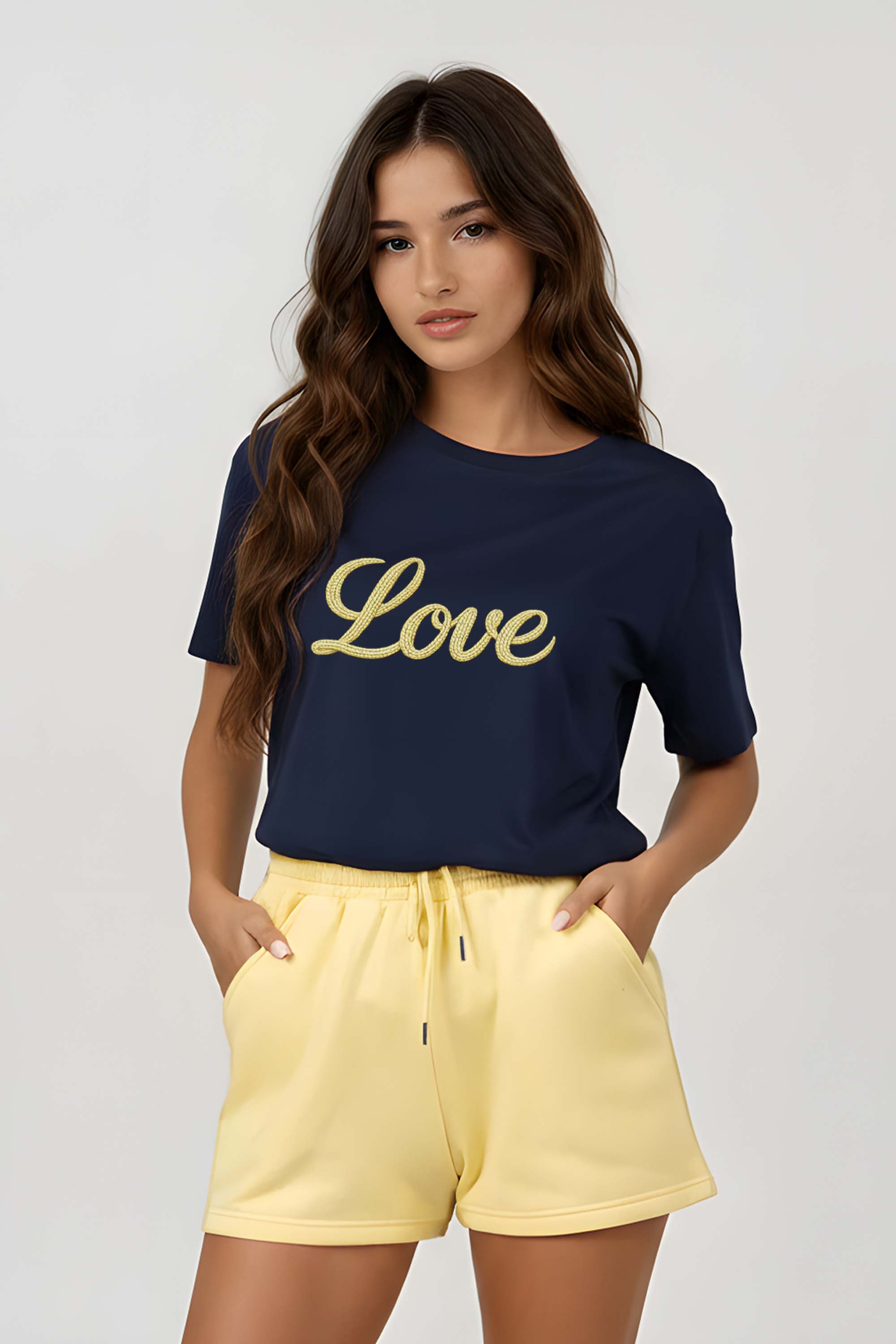 Regular Fit T-Shirt & LSF Short Sets In Love Print (Pack of 4 sets)