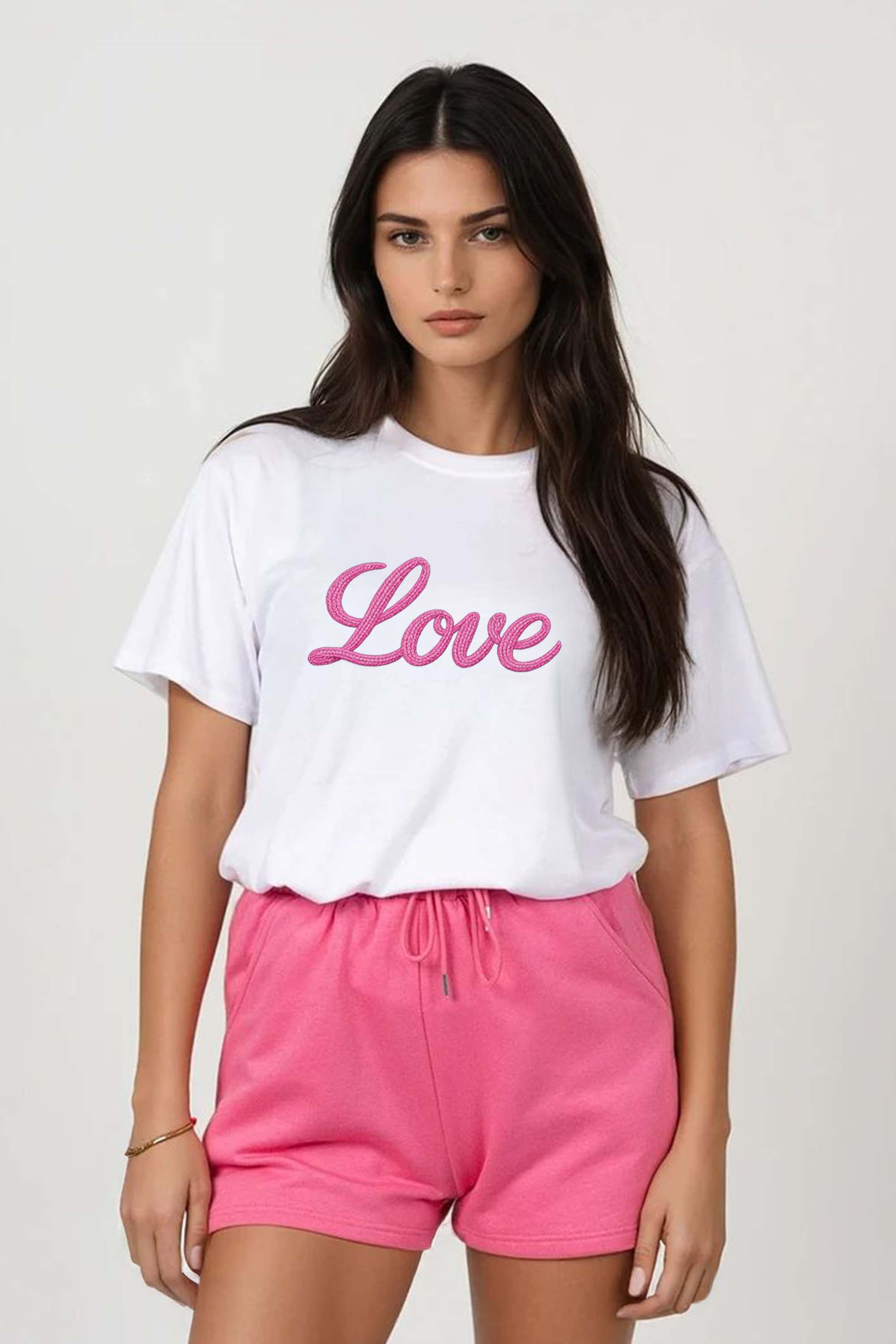 Regular Fit T-Shirt & LSF Short Sets In Love Print (Pack of 4 sets)