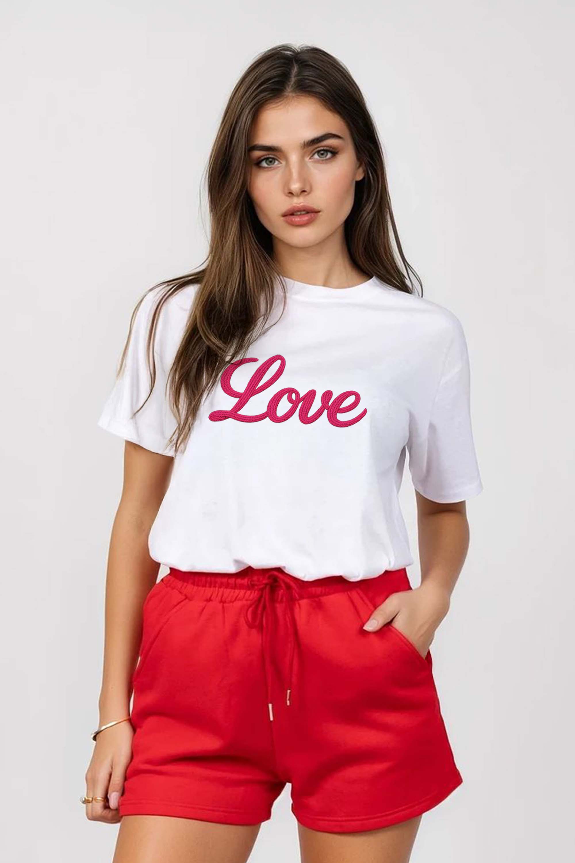 Regular Fit T-Shirt & LSF Short Sets In Love Print (Pack of 4 sets)