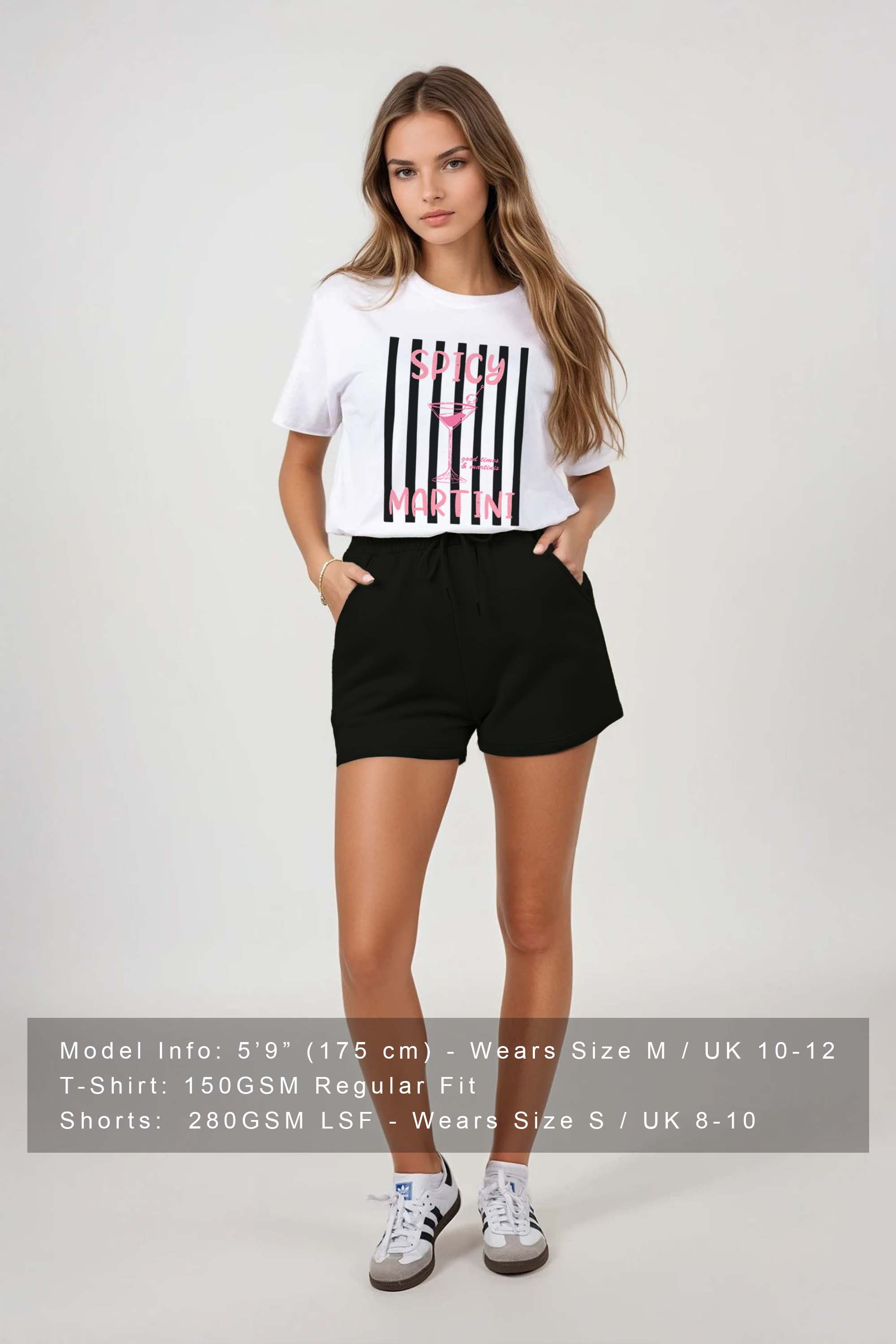 Regular Fit T-shirt LSF Short Sets In Retro Spicy Martini Print (Pack of 4 Sets)