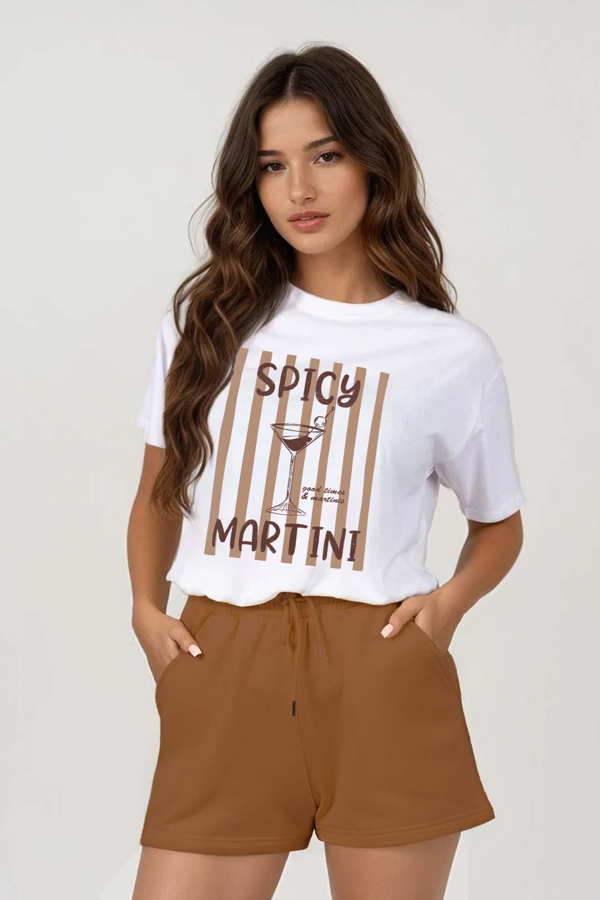 Regular Fit T-shirt LSF Short Sets In Retro Spicy Martini Print (Pack of 4 Sets)
