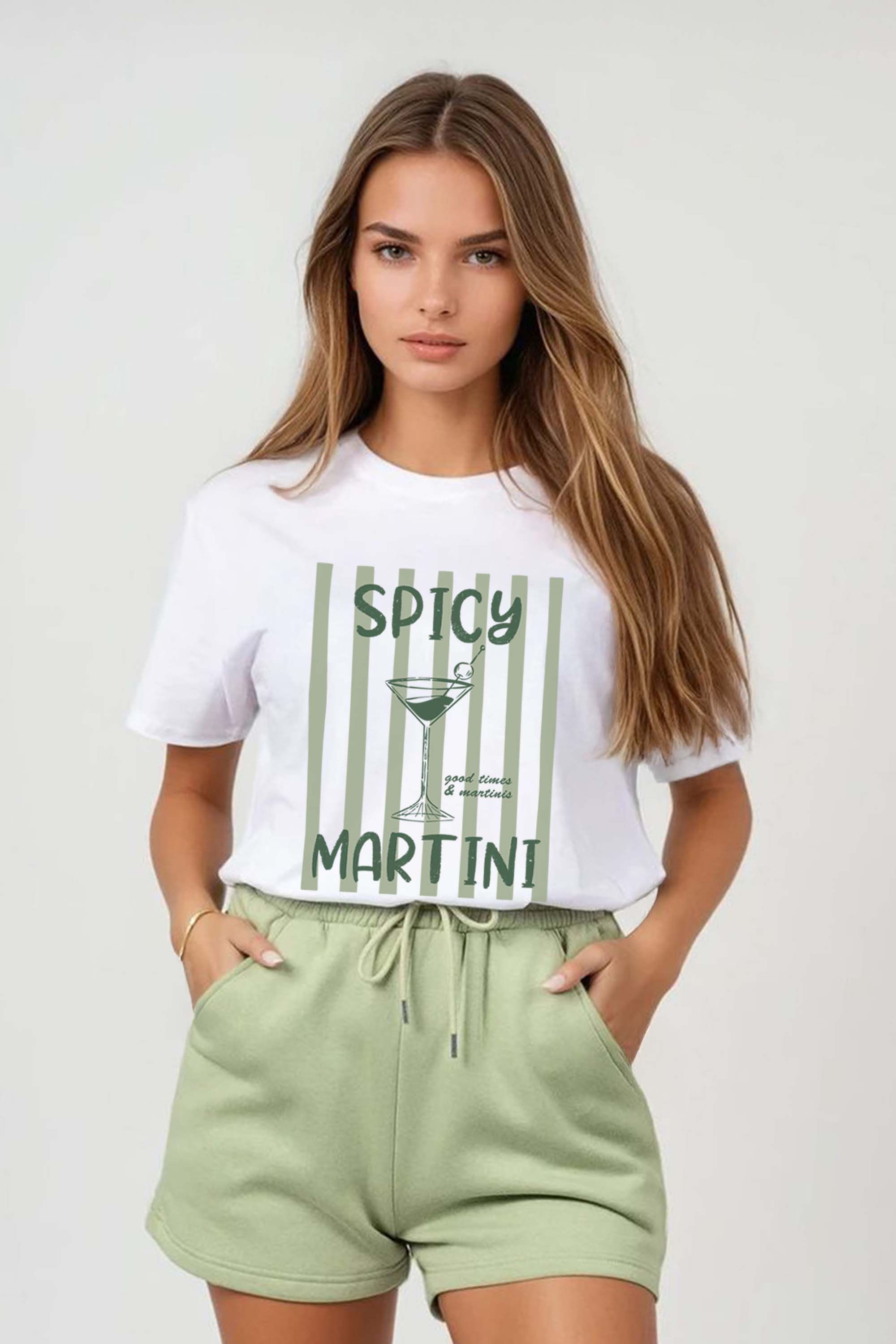 Regular Fit T-shirt LSF Short Sets In Retro Spicy Martini Print (Pack of 4 Sets)