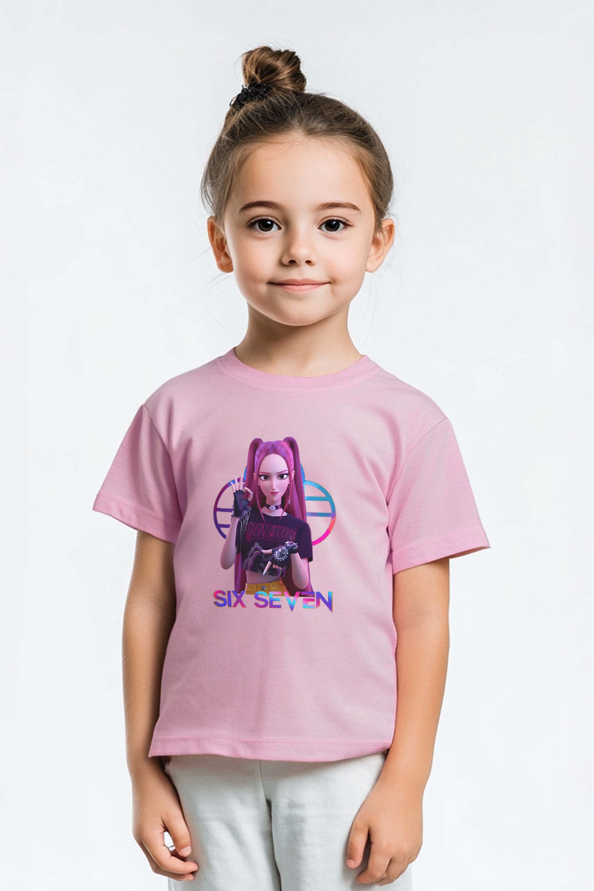 Kids K-Pop Mira Six Seven Graphic Printed T-Shirt