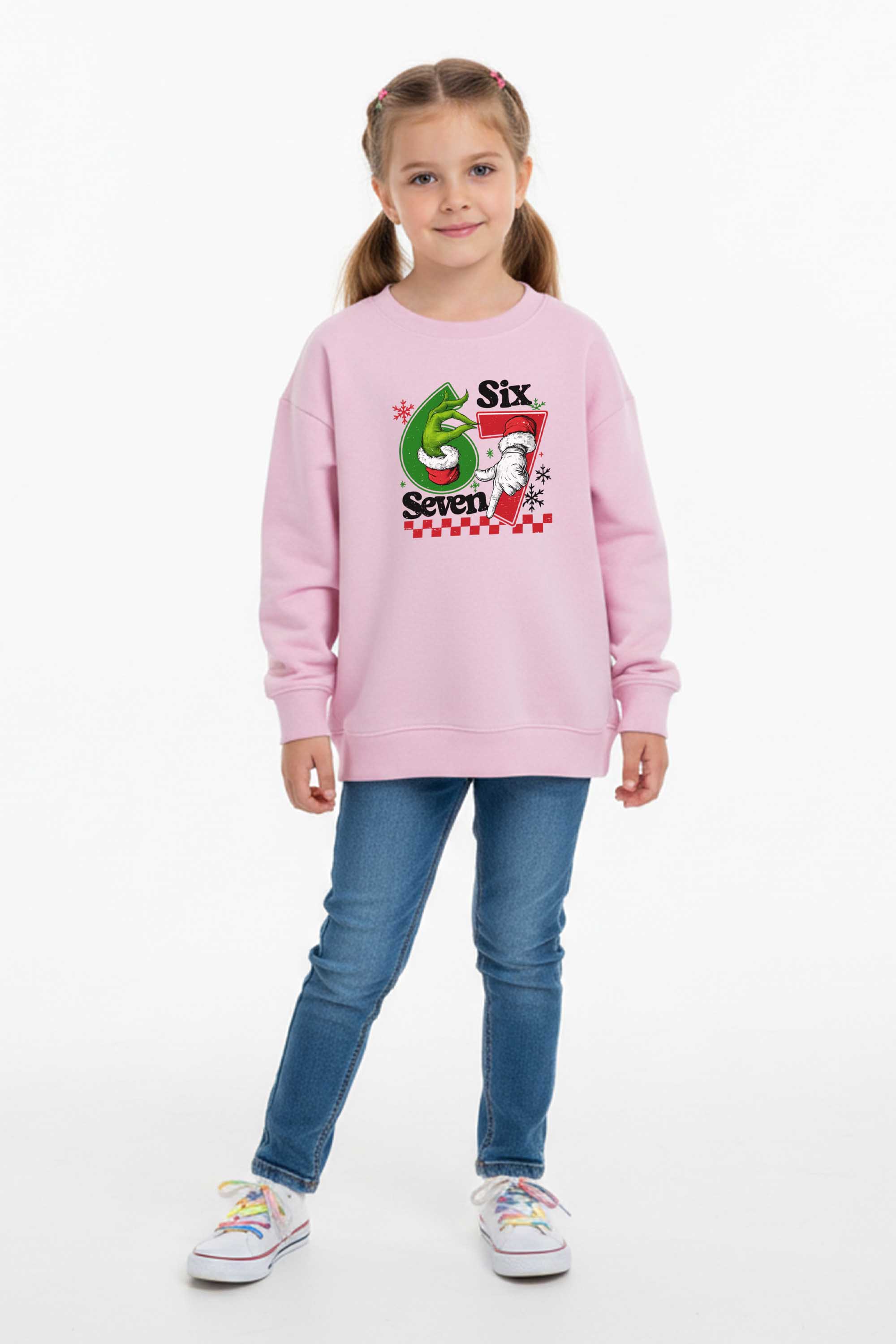 Kids Christmas 67 Trend Graphic Printed Sweatshirt
