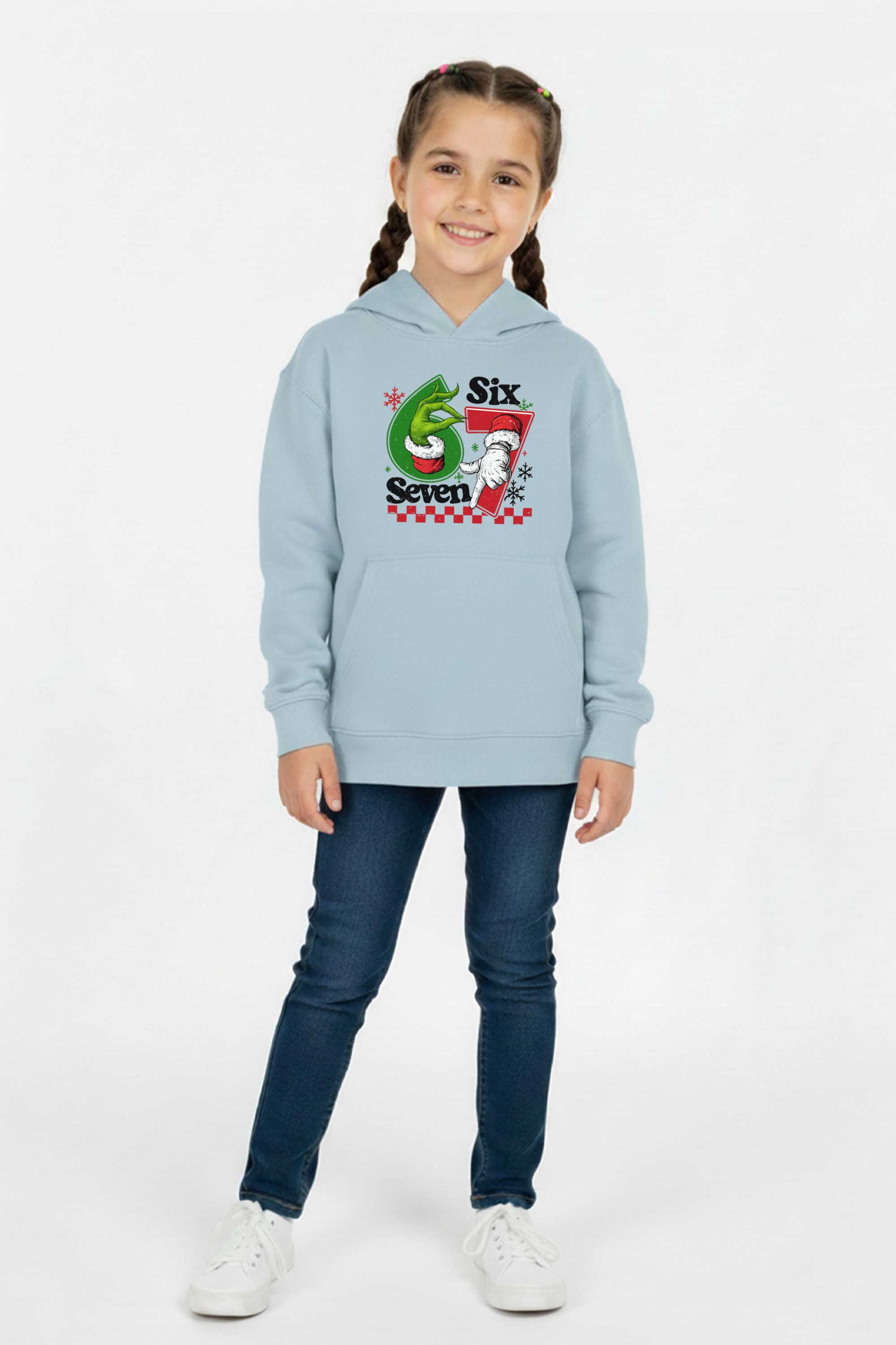 Kids Christmas 67 Trend Graphic Printed Hoodie