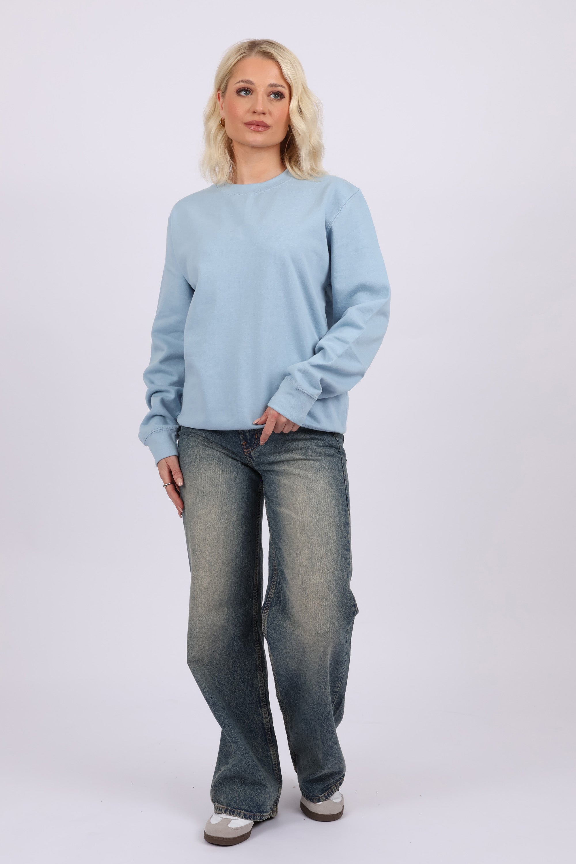 Unisex Crewneck Plain Sweatshirt