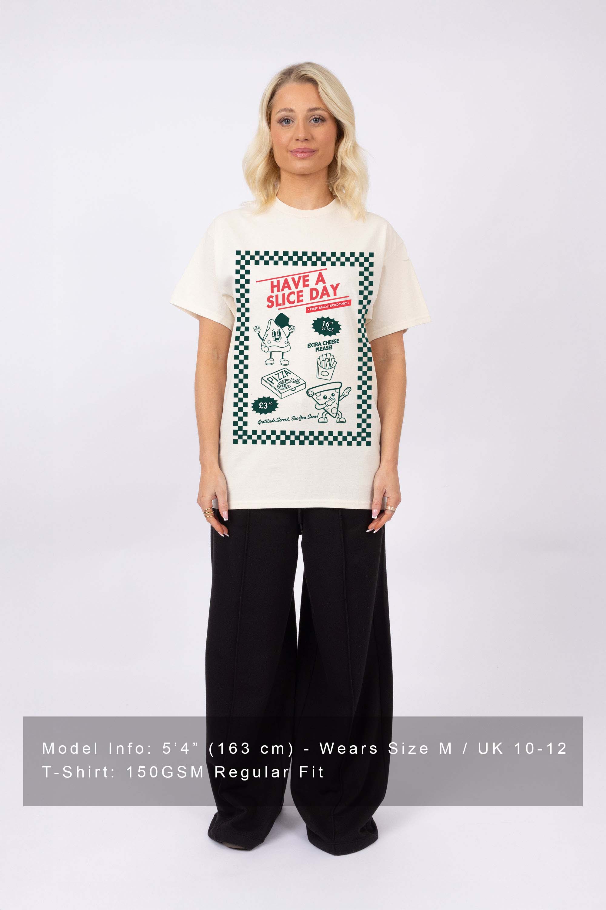 Regular Fit T-shirt in Have A Slice Day Food Print